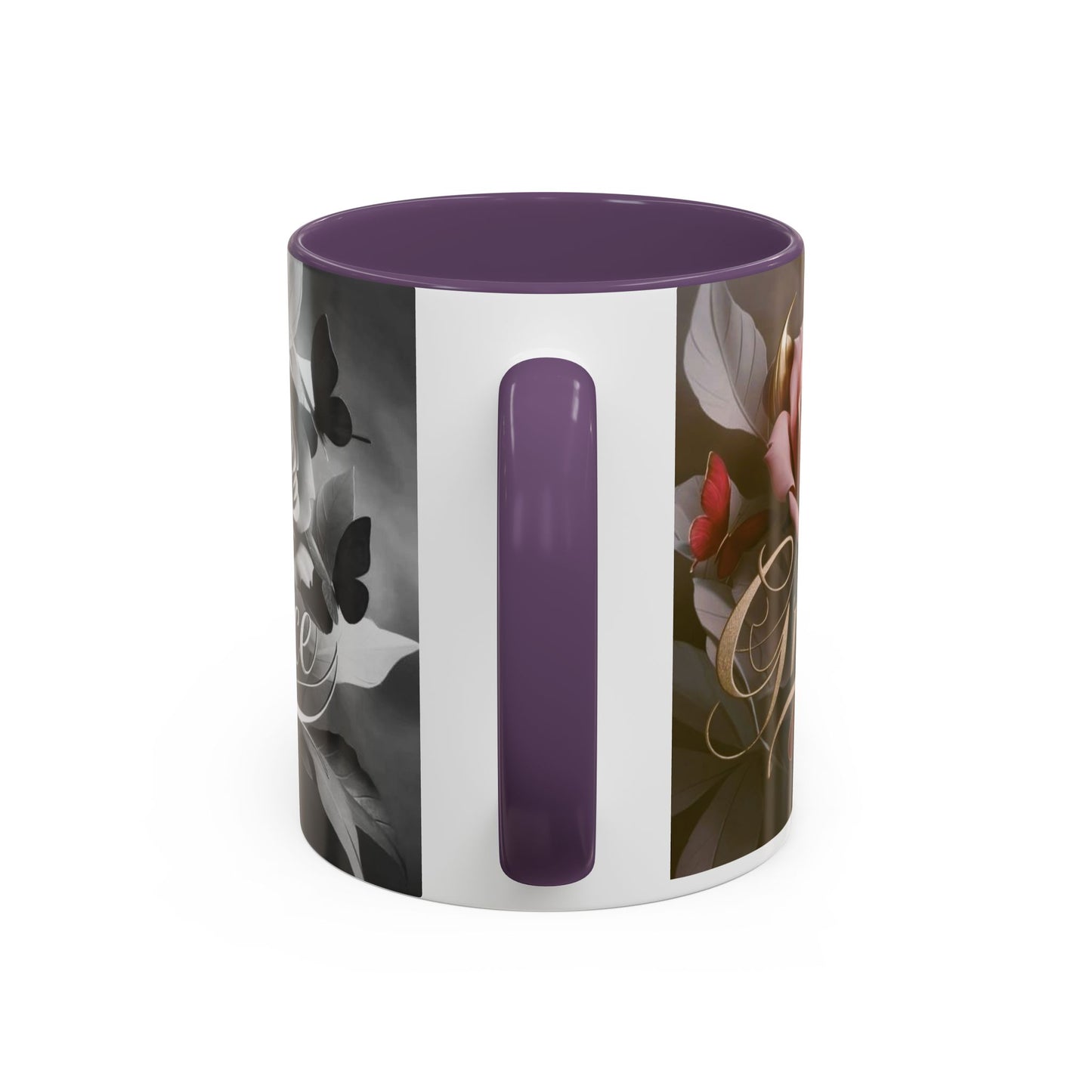 Floral Inspirational Coffee Mug, His Grace His Mercy.