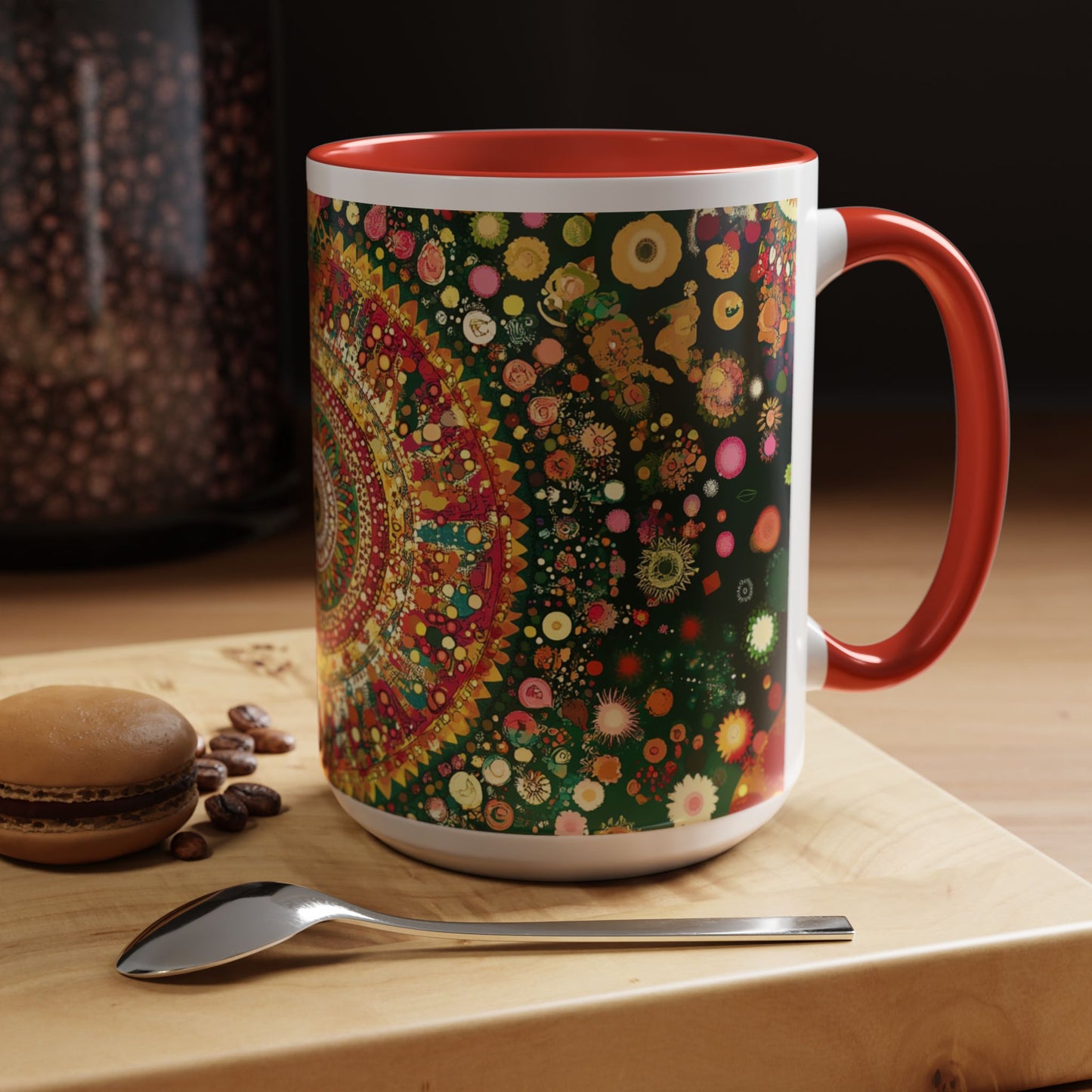 Vibrant Mandala Accent Coffee Mug