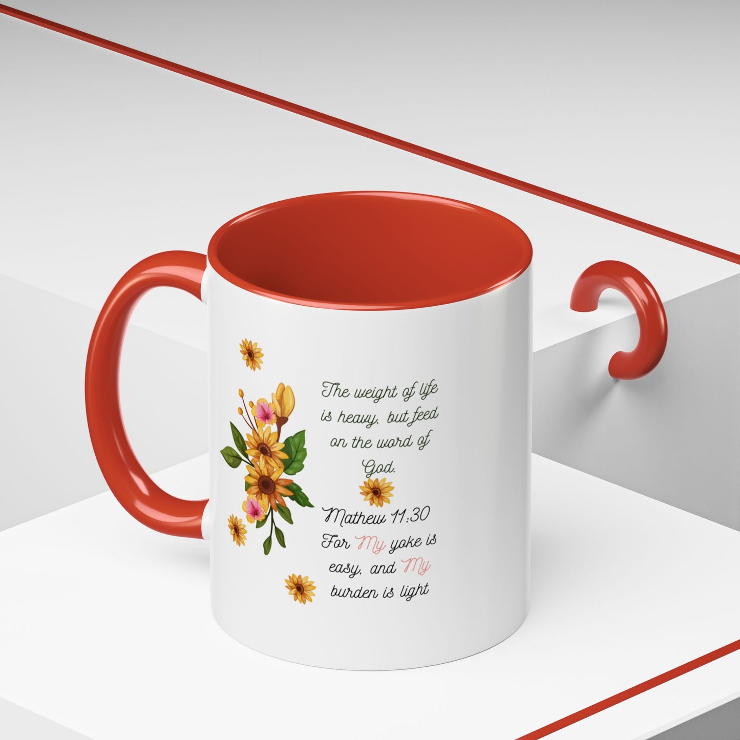 Floral Inspirational Coffee Mug.