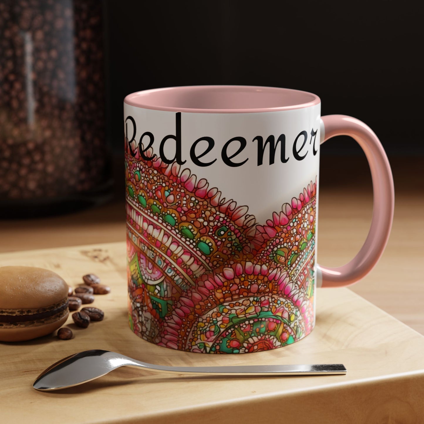 Colorful Spiritual Coffee Mug "God is my Redeemer"