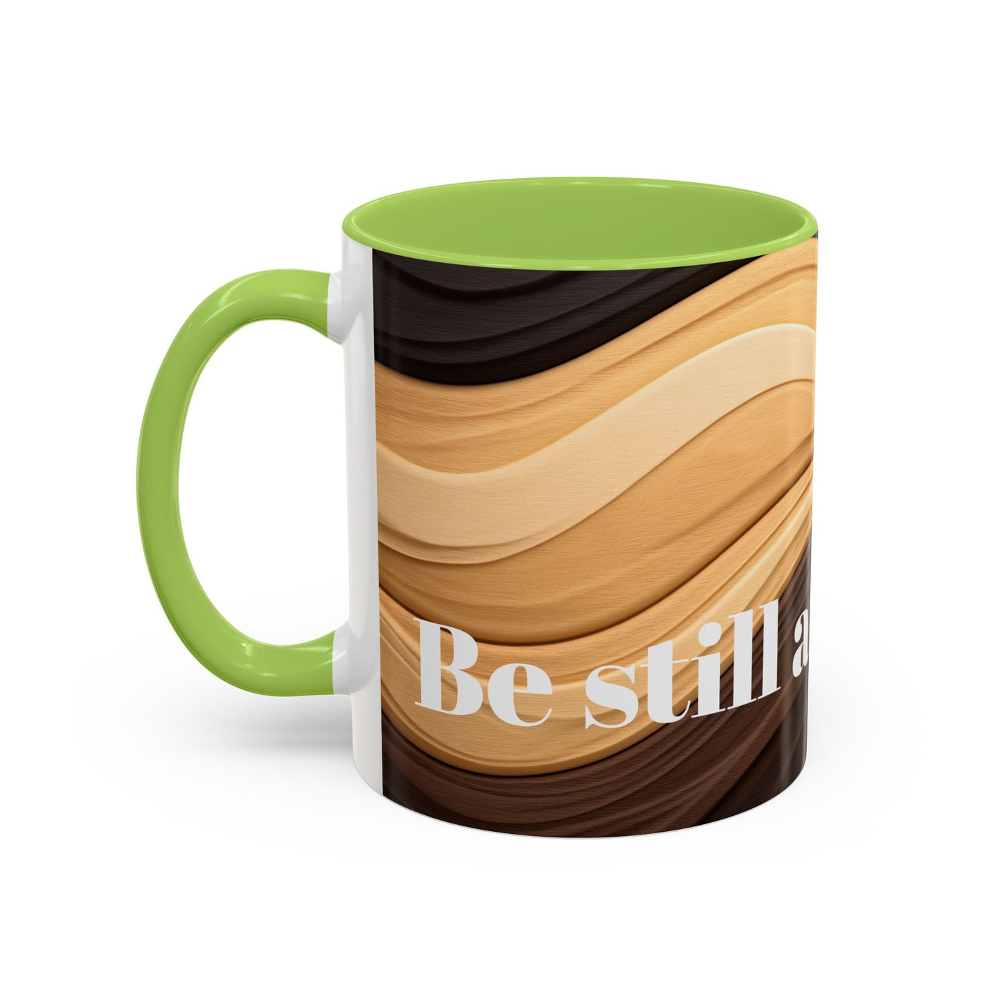 Accent Coffee Mug with Wavy Design.