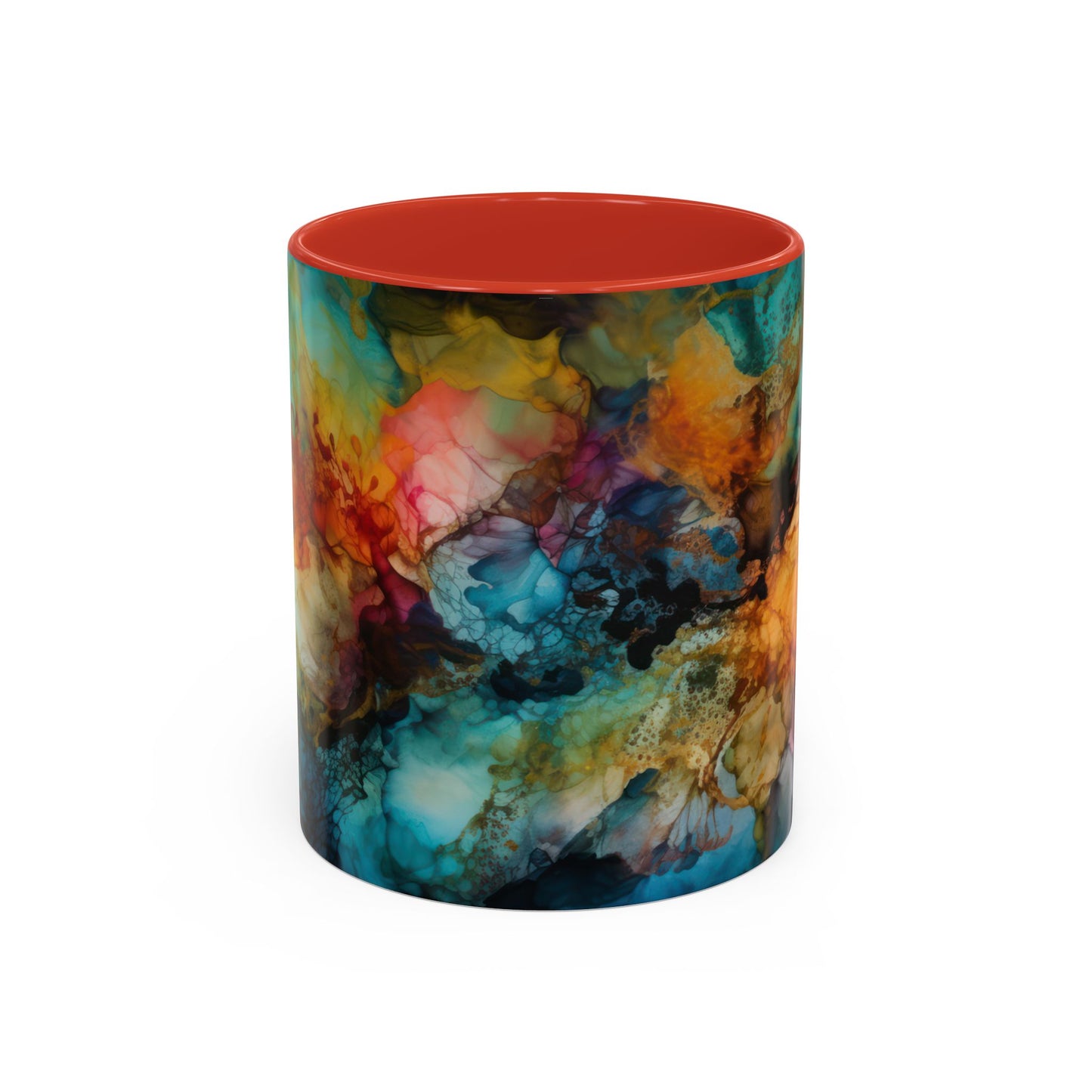 Vibrant Accent Coffee Mug - Colorful Art Mug for Coffee Lovers.