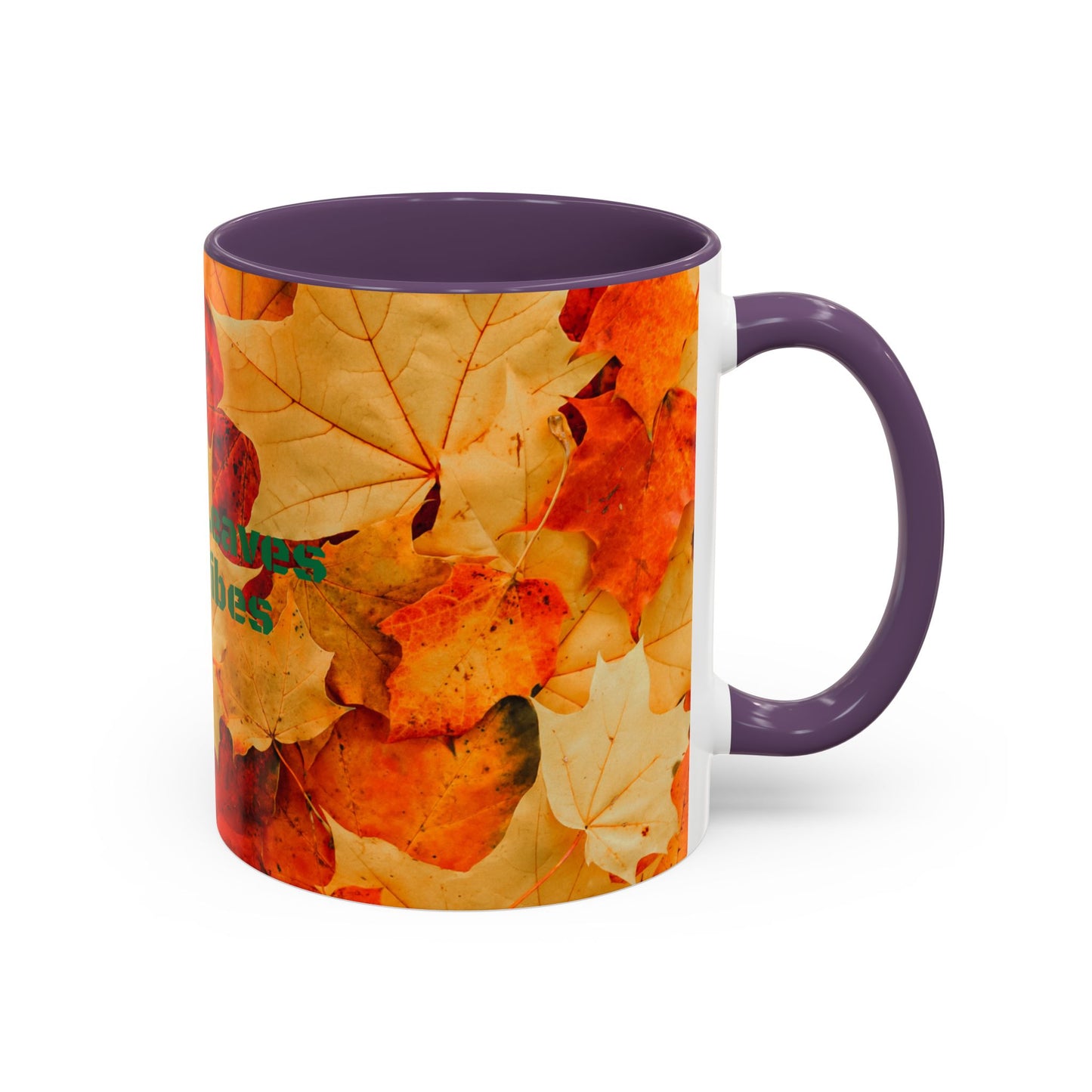 Leafy Falls Vibes, Accent Coffee Mug.