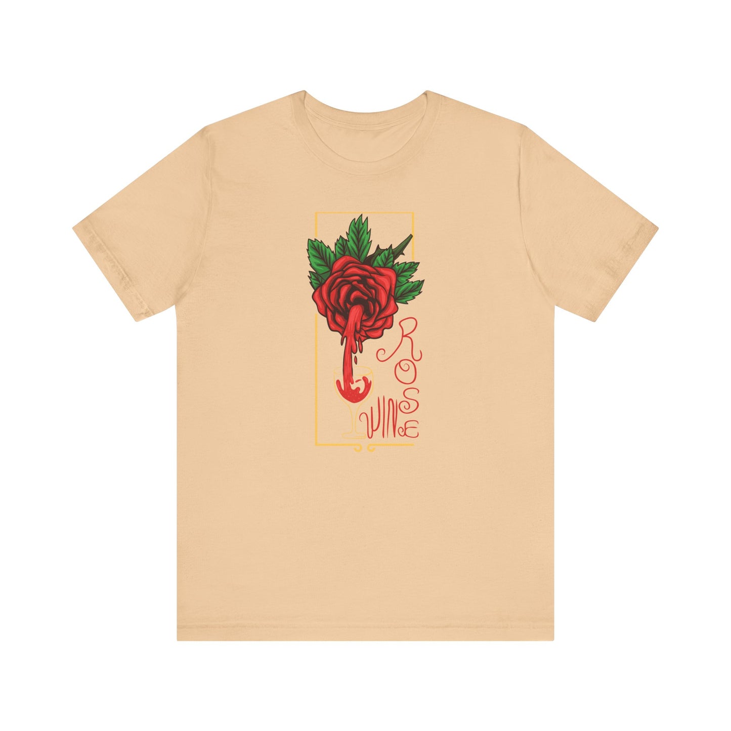 Rose Wine Unisex Tee, Perfect for Wine Lovers, Gifts for Her, Casual Date Night, Summer Apparel, Floral Graphic Shirt