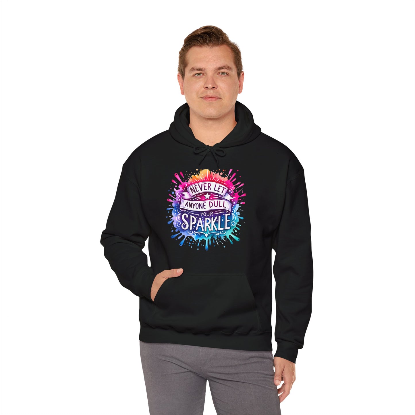 Positive Vibes Colorful Inspirational Hoodie.