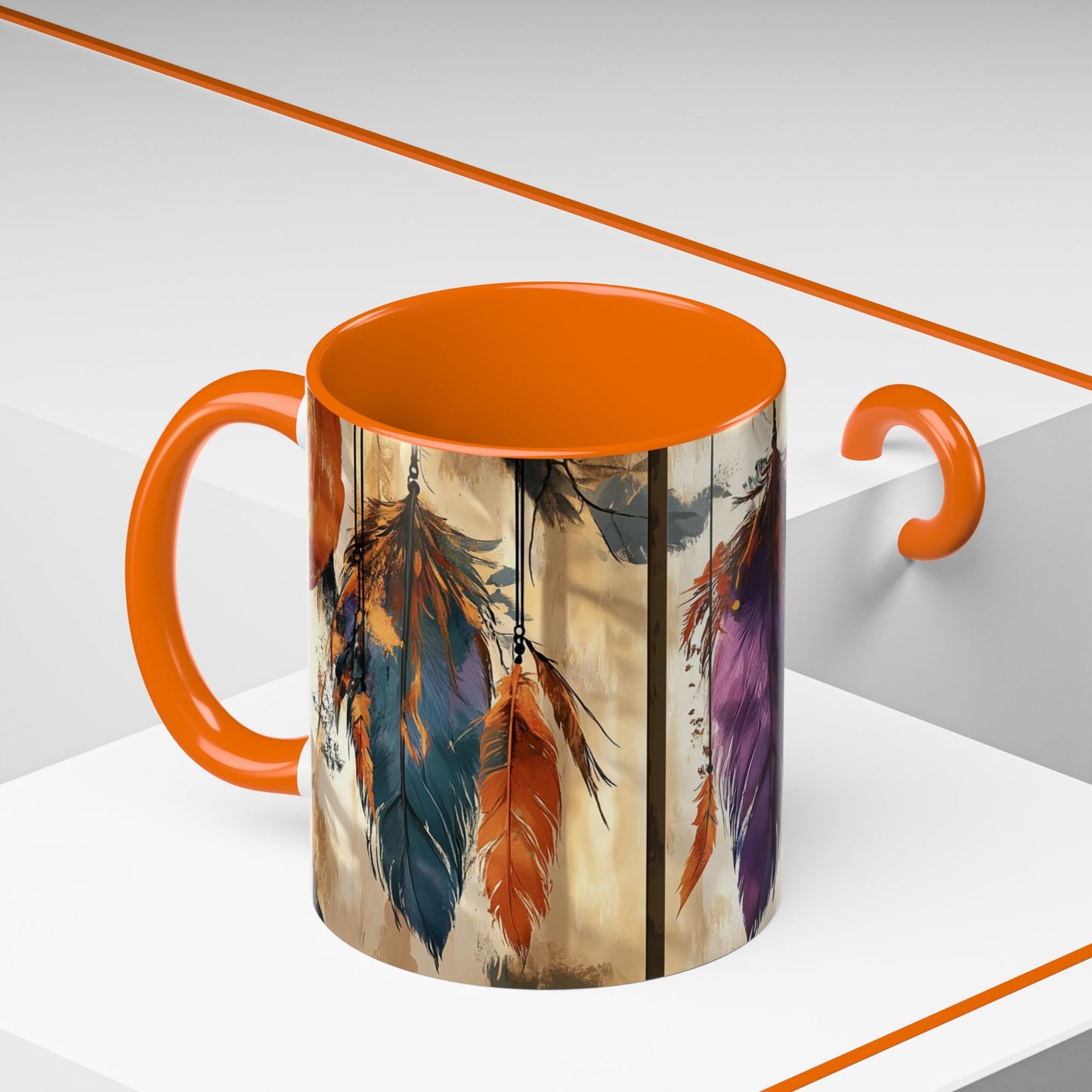 Bohemian Feather Coffee Mug,