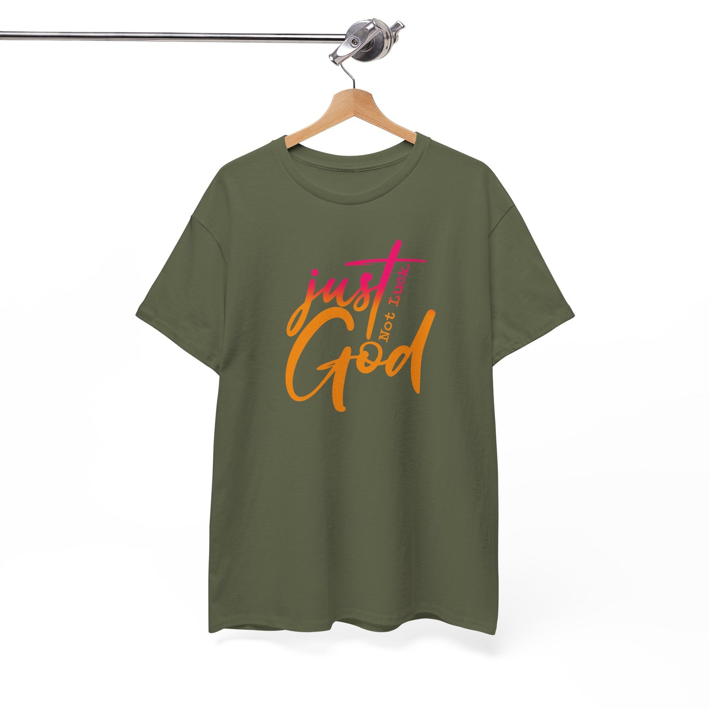 Faith-Inspired Unisex Tee - Just Not Luck "God", Cotton Tee,
