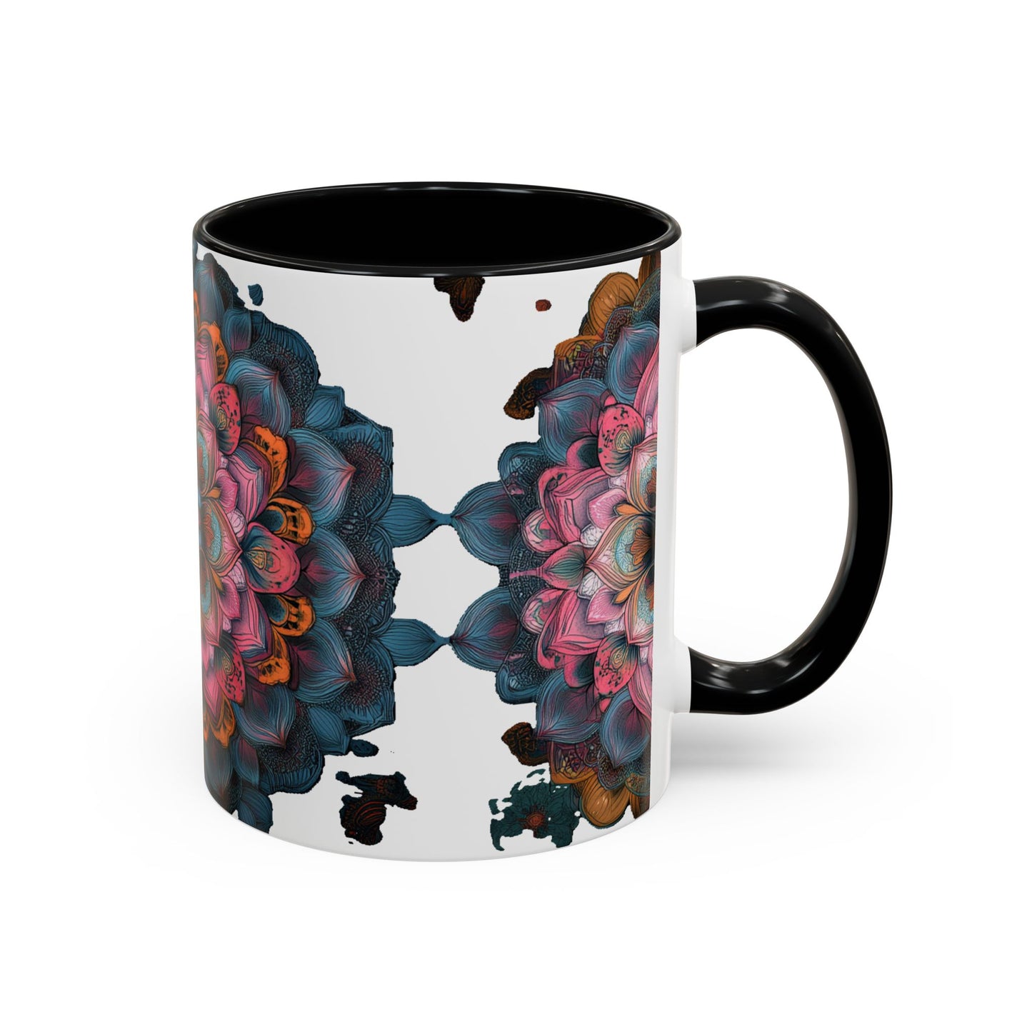 Colorful Mandala Accent Coffee Mug.