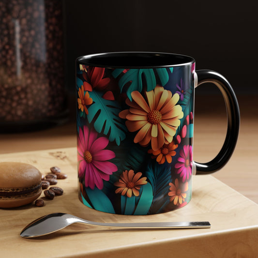 Vibrant Floral Coffee Mug
