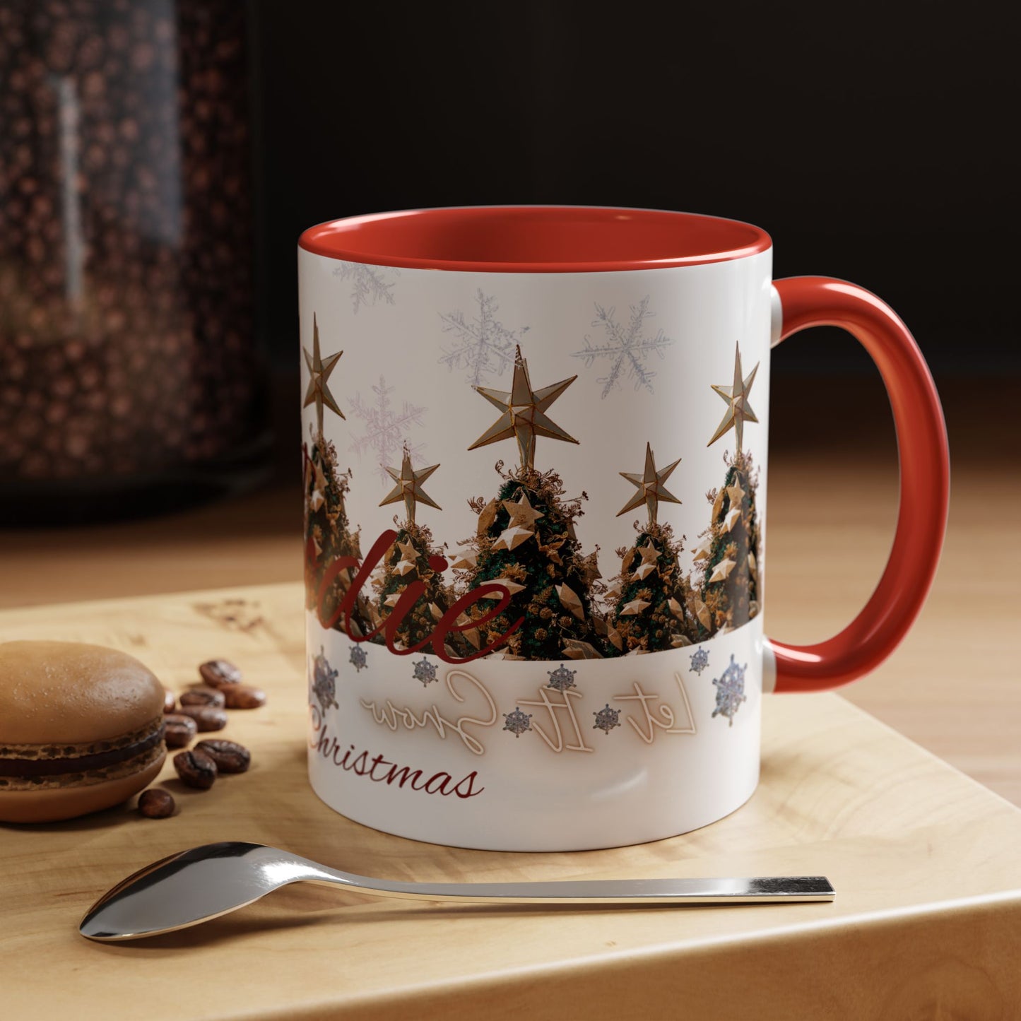 Christmas Trees Accent Coffee Mug – 'Merry Christmas'