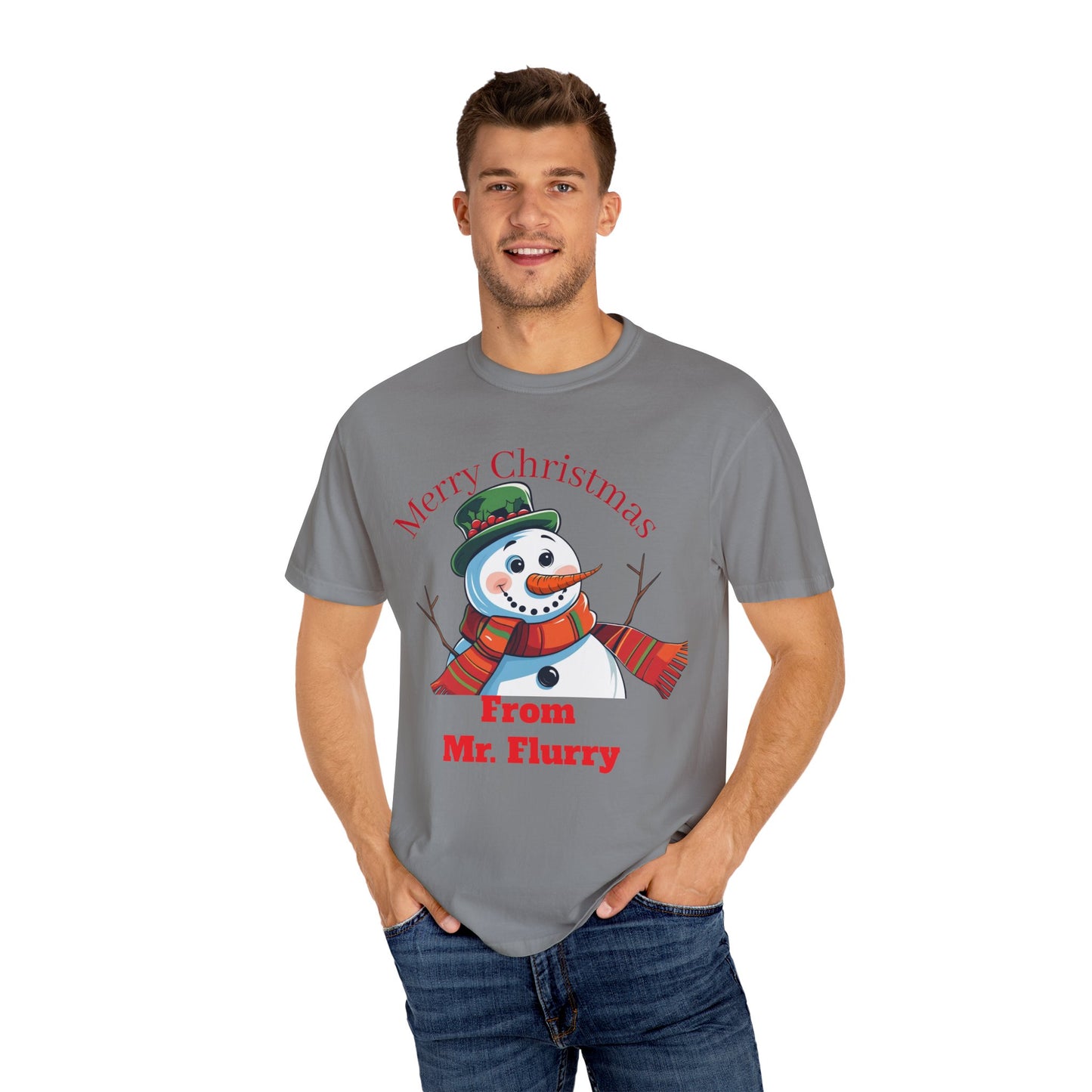 Merry Christmas Snowman T-Shirt, Holiday Gift Shirt, Festive Tee.