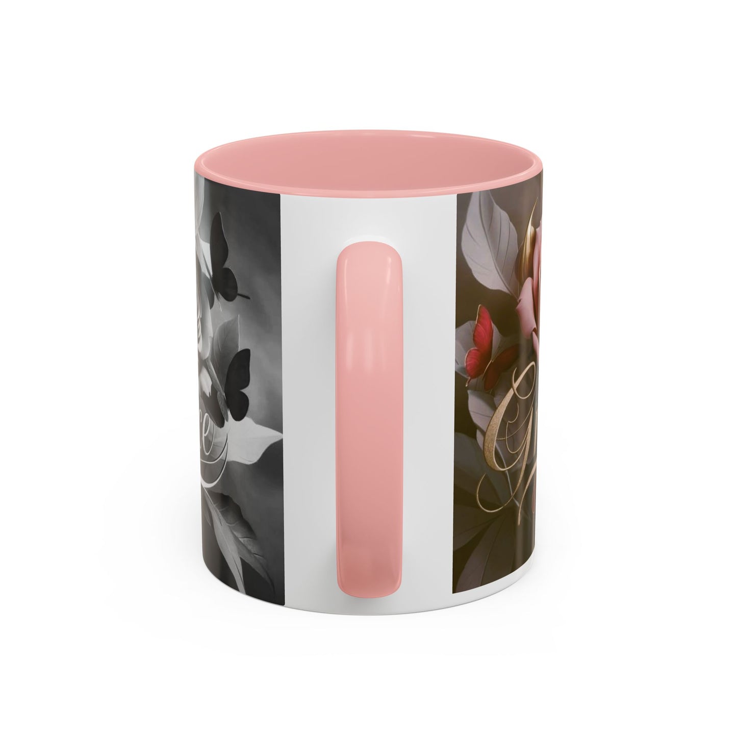 Floral Inspirational Coffee Mug, His Grace His Mercy.