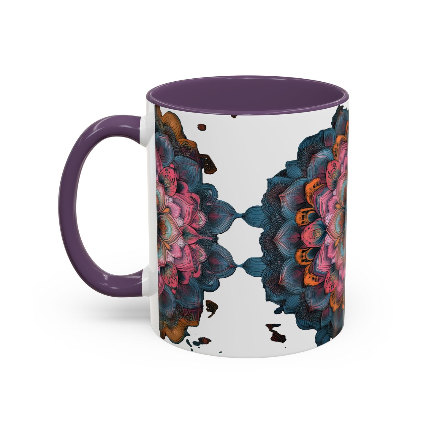 Colorful Mandala Accent Coffee Mug.