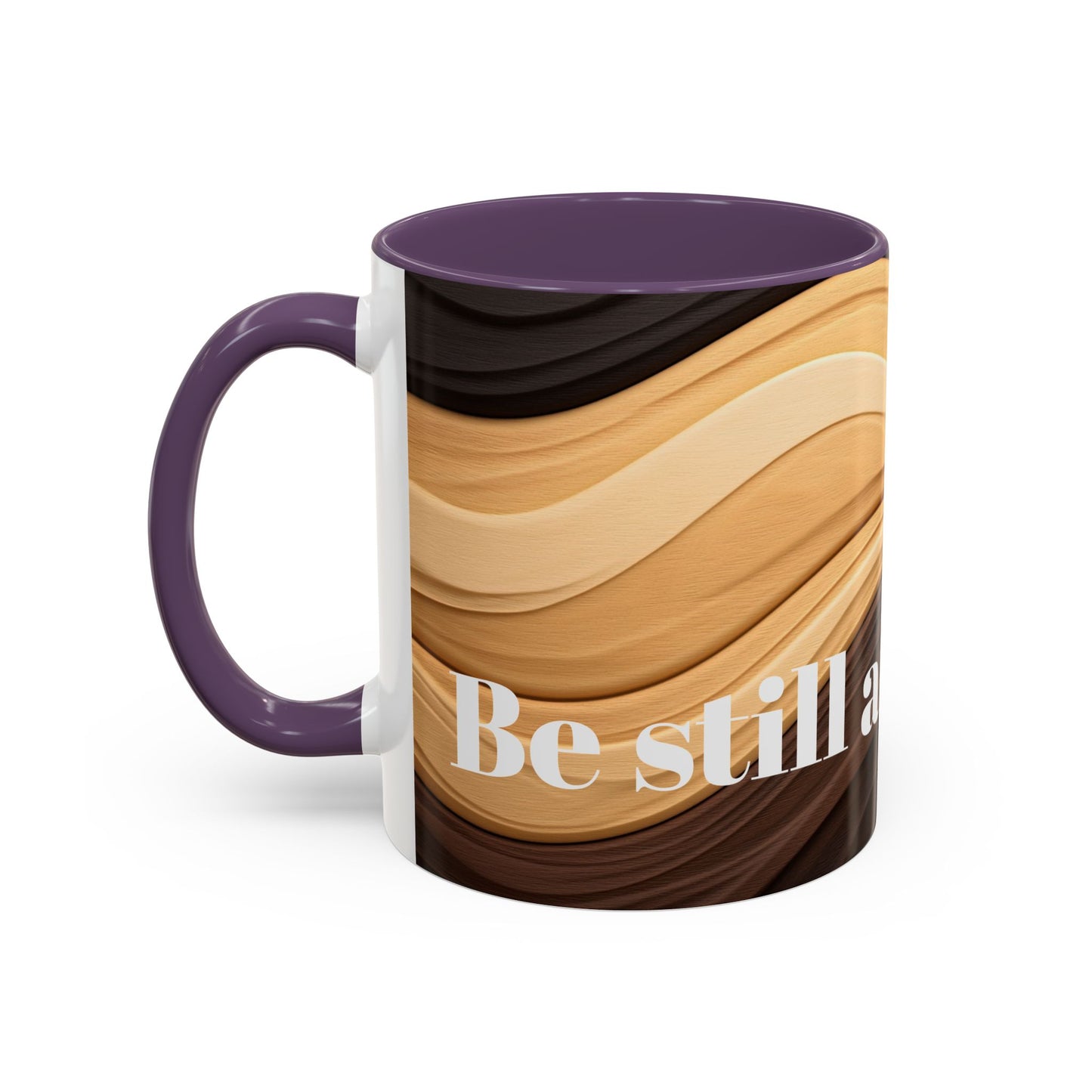 Accent Coffee Mug with Wavy Design.