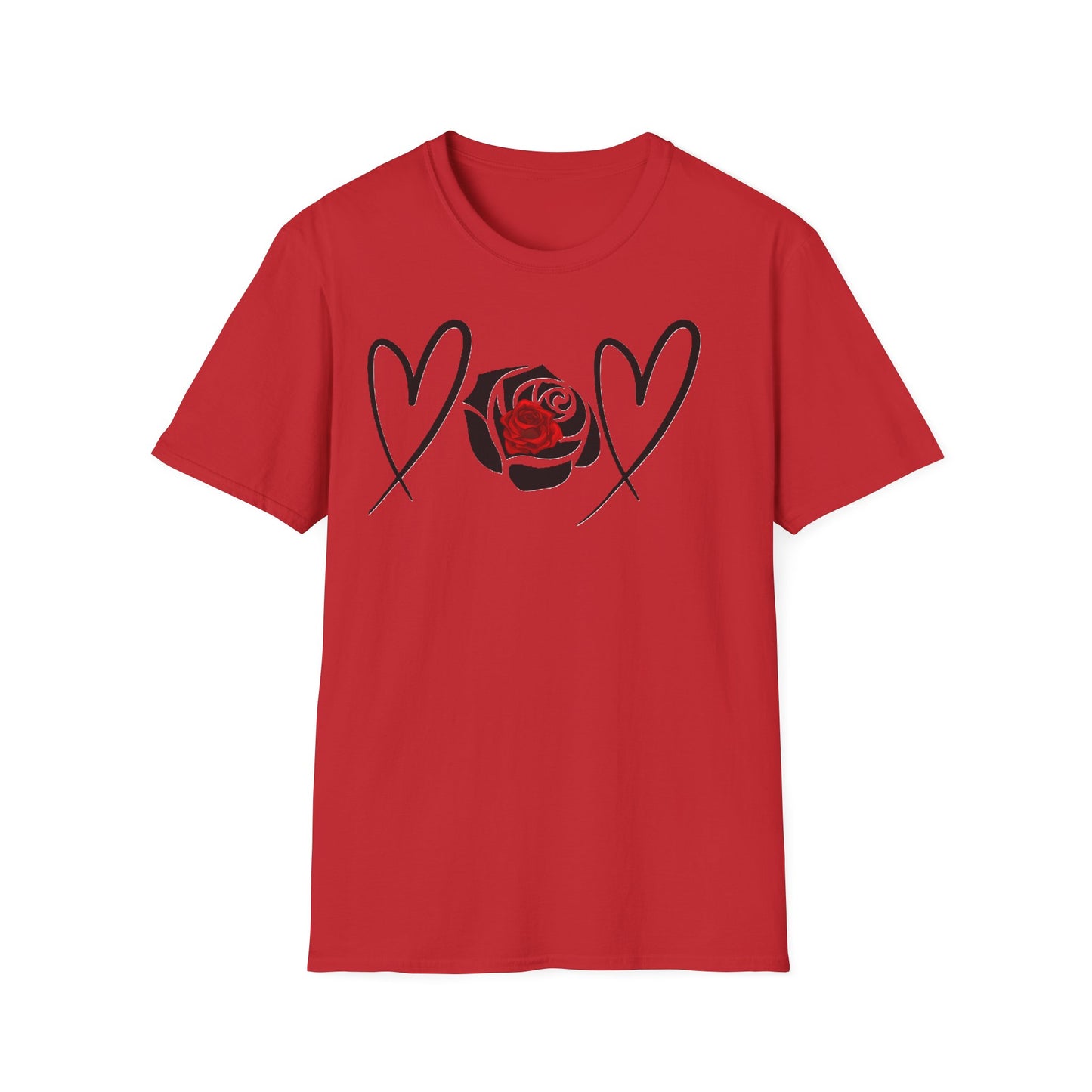Heart & Rose Graphic Unisex T-Shirt