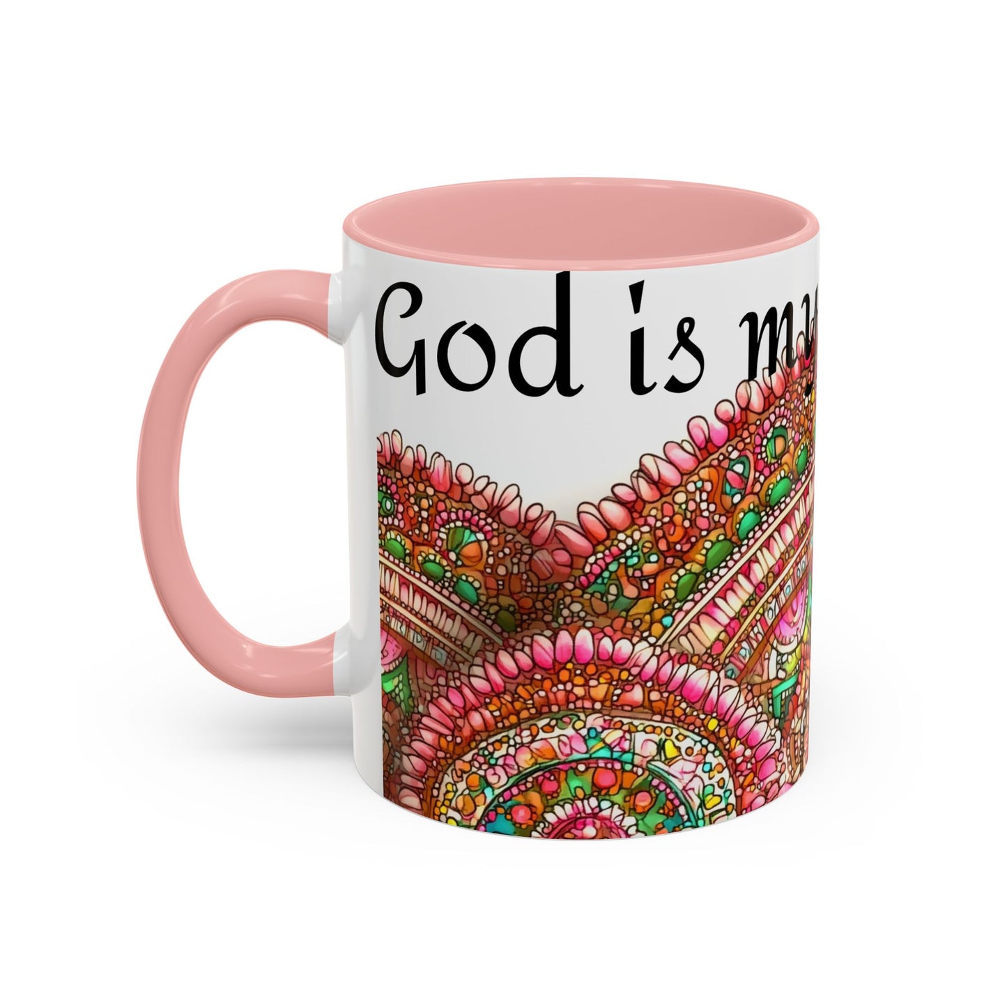 Colorful Spiritual Coffee Mug "God is my Redeemer"