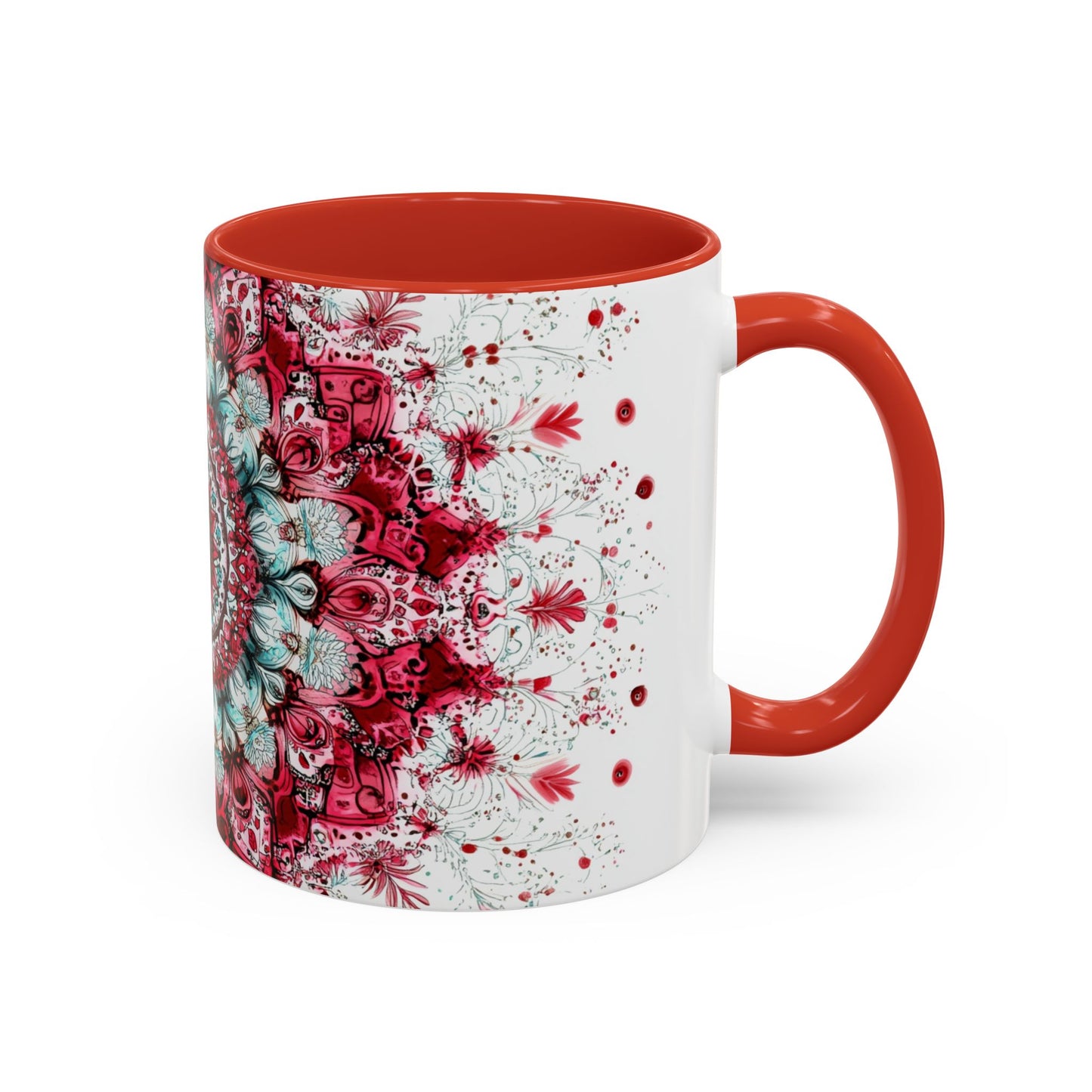 Bohemian Mandala Accent Coffee Mug  Artistic Gift for Coffee Lovers.