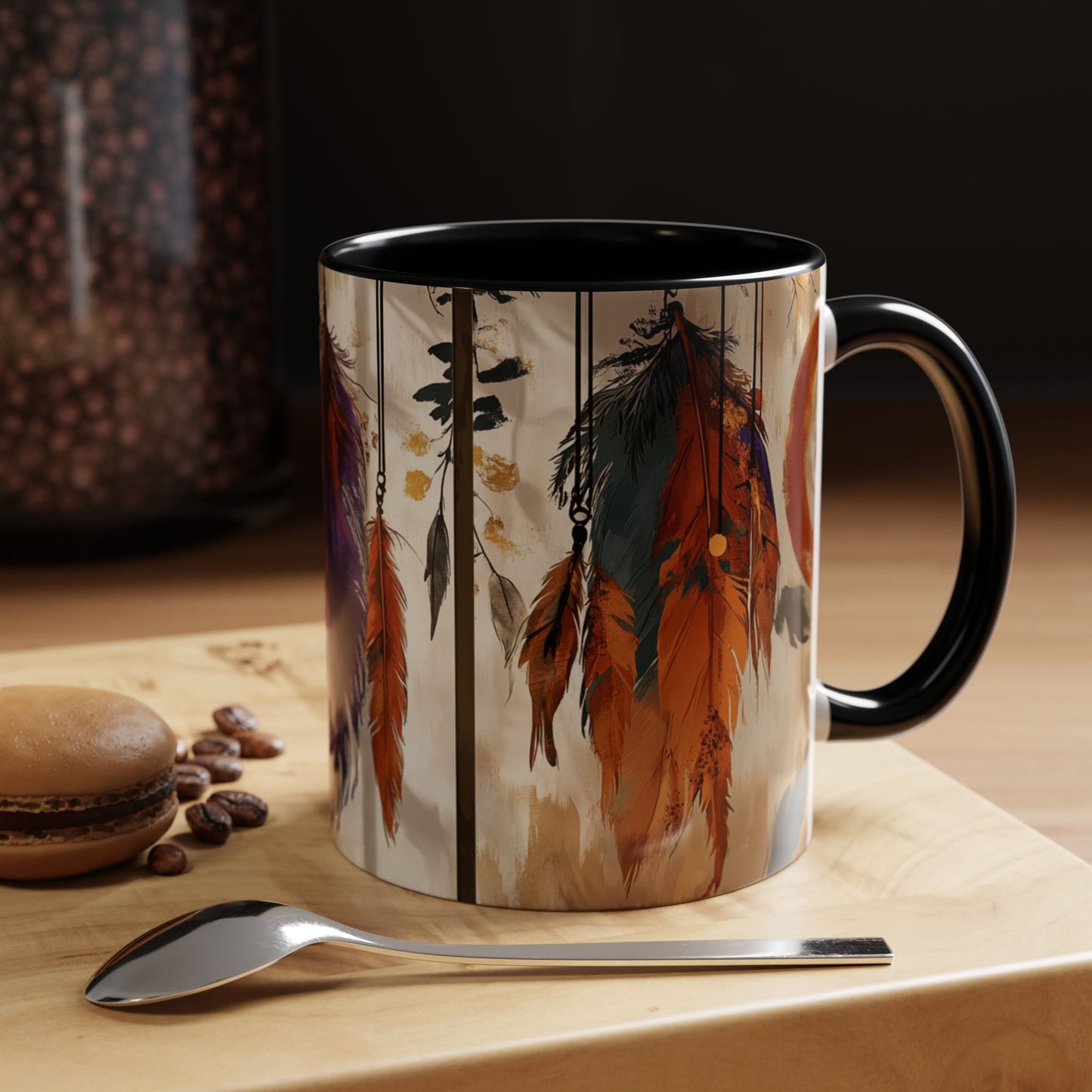 Bohemian Feather Coffee Mug,