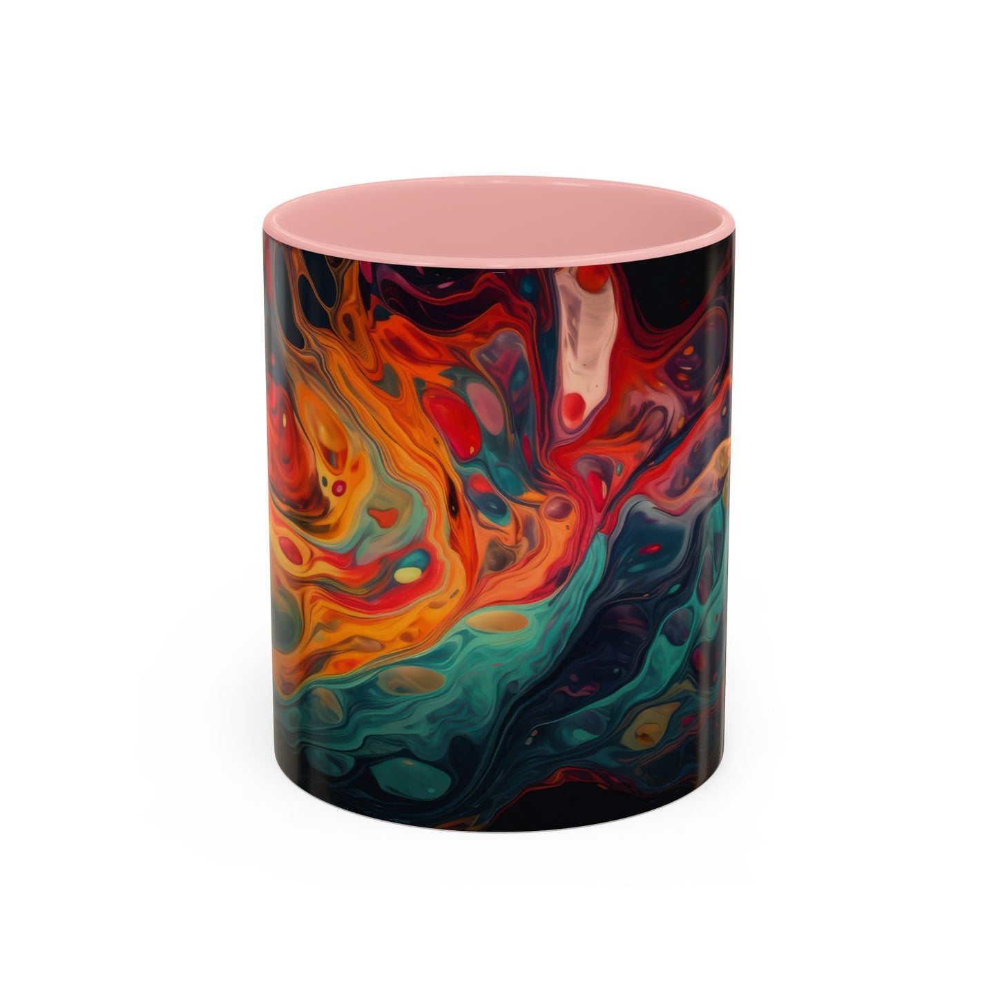 Colorful Abstract Accent Coffee Mug - Unique Art Mug.