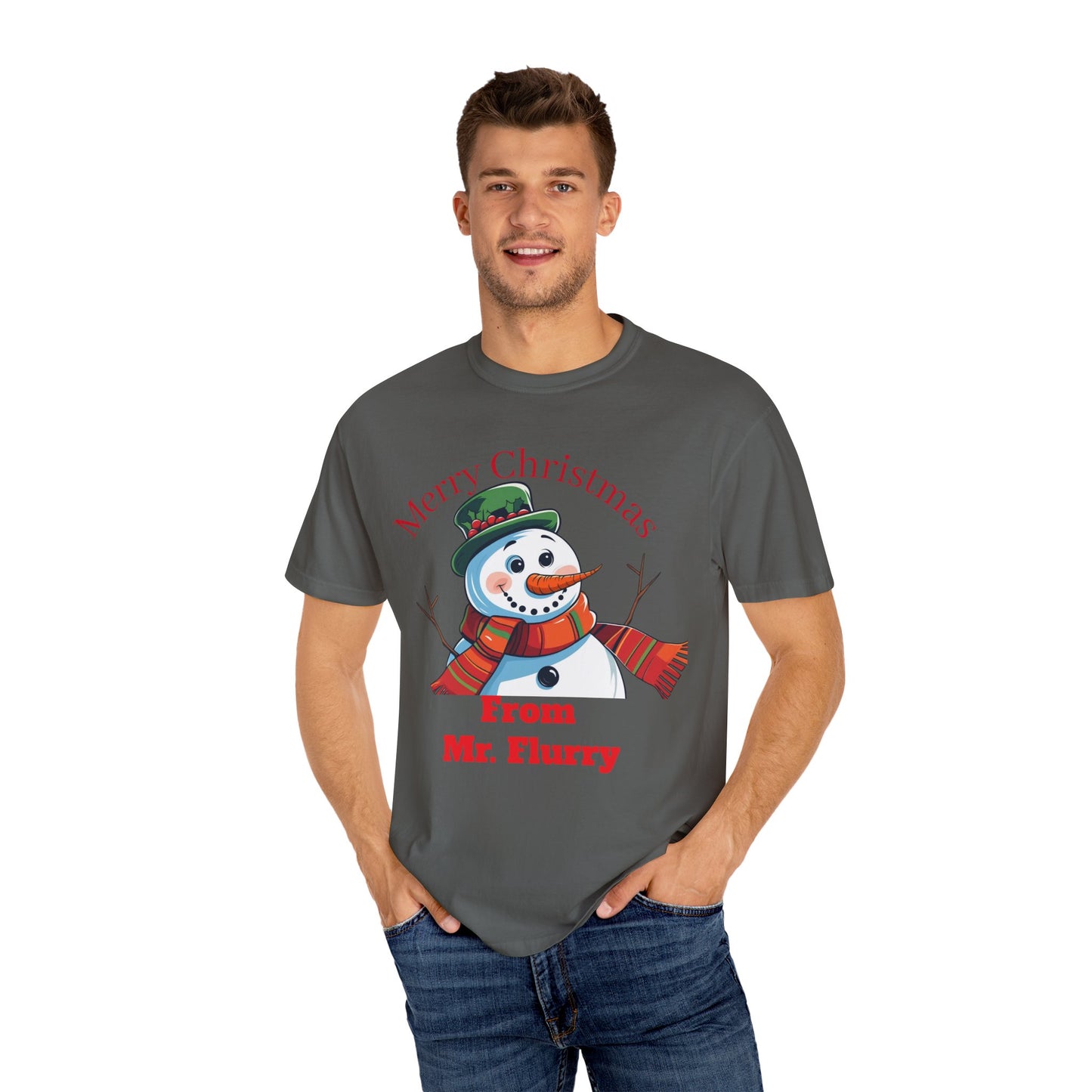 Merry Christmas Snowman T-Shirt, Holiday Gift Shirt, Festive Tee.