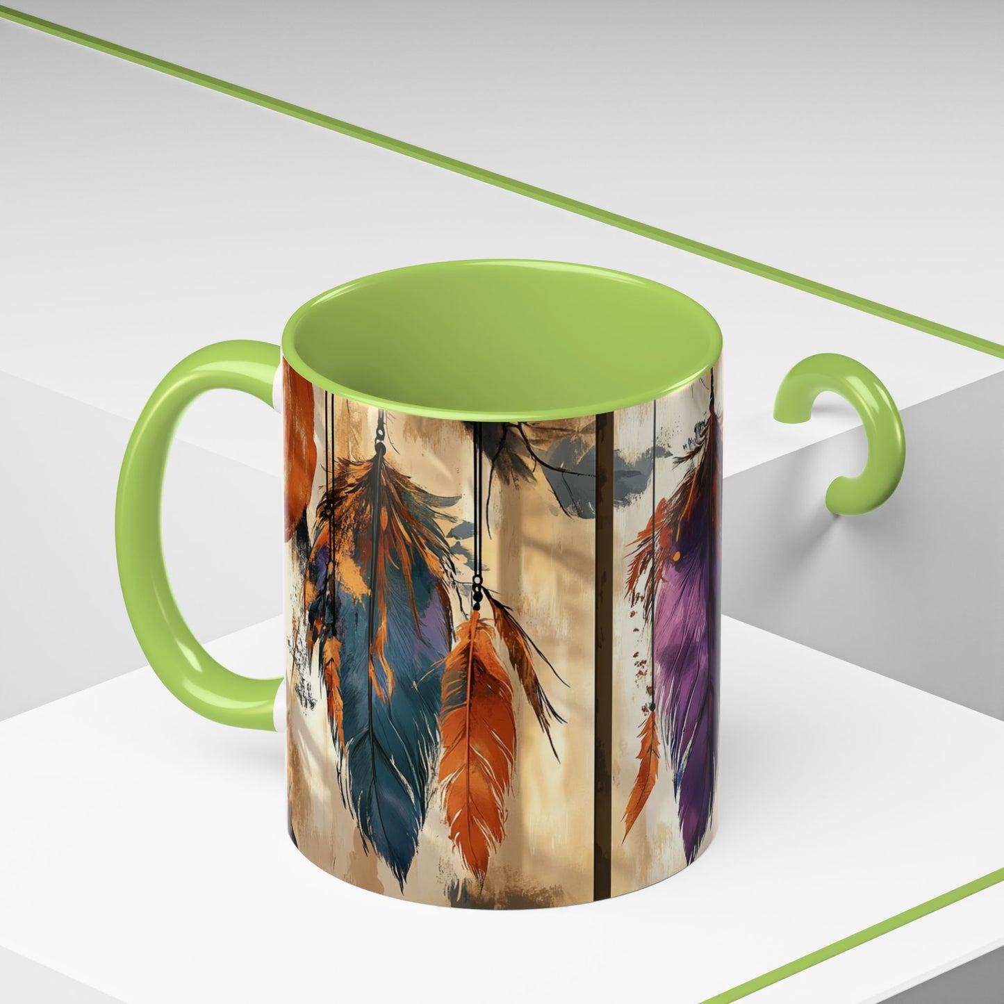 Bohemian Feather Coffee Mug,