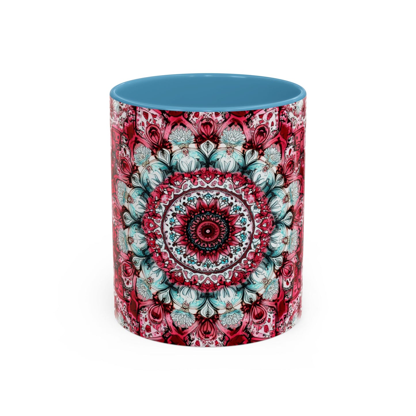 Bohemian Mandala Accent Coffee Mug  Artistic Gift for Coffee Lovers.