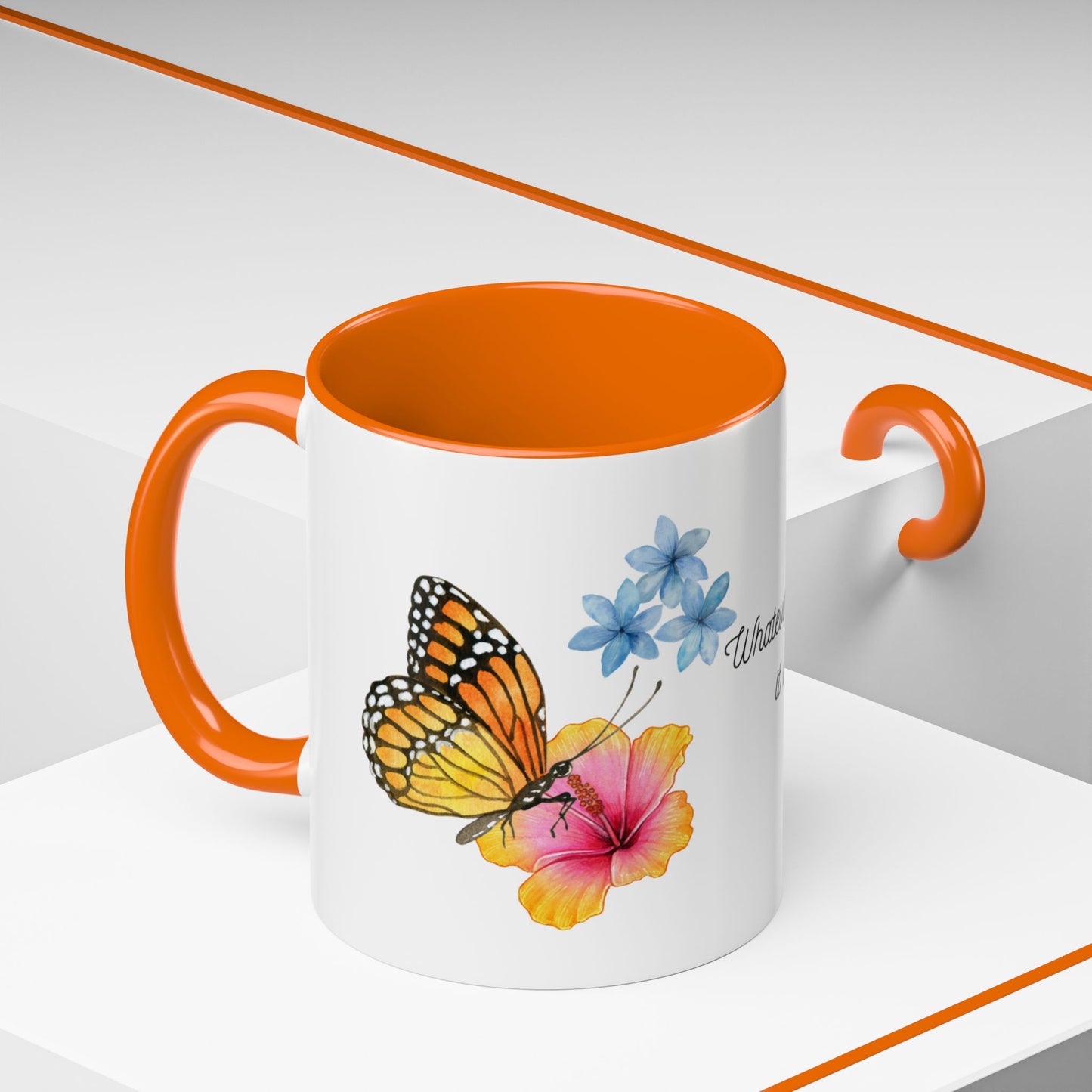 Butterfly Design Accent Mug