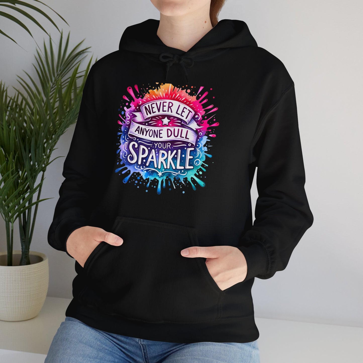 Positive Vibes Colorful Inspirational Hoodie.