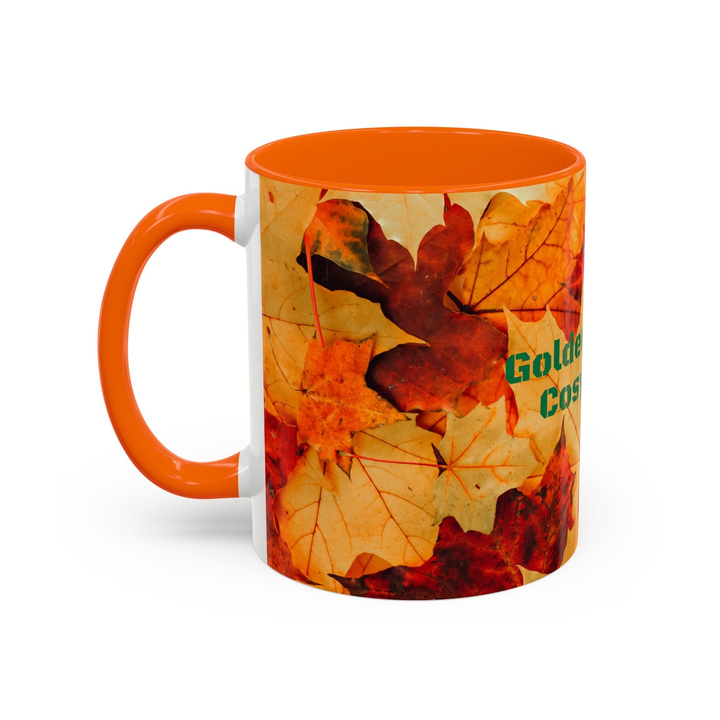 Leafy Falls Vibes, Accent Coffee Mug.