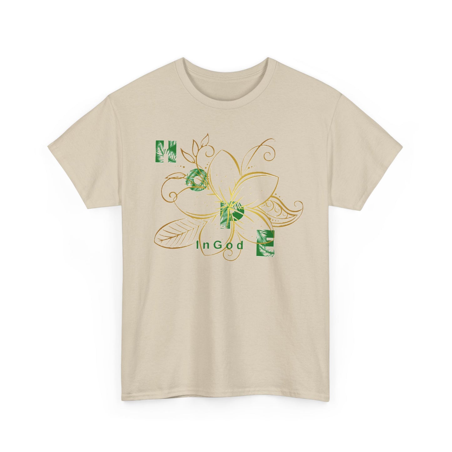 Hope Floral Unisex Heavy Cotton Tee, Inspirational Tee.