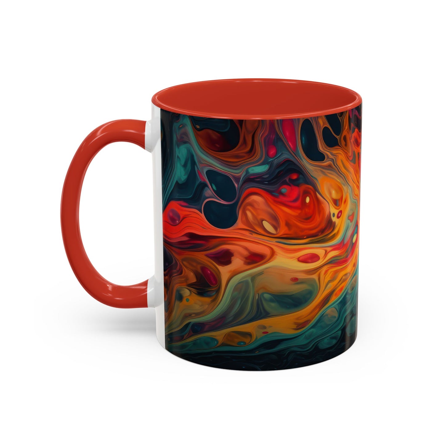 Colorful Abstract Accent Coffee Mug - Unique Art Mug.