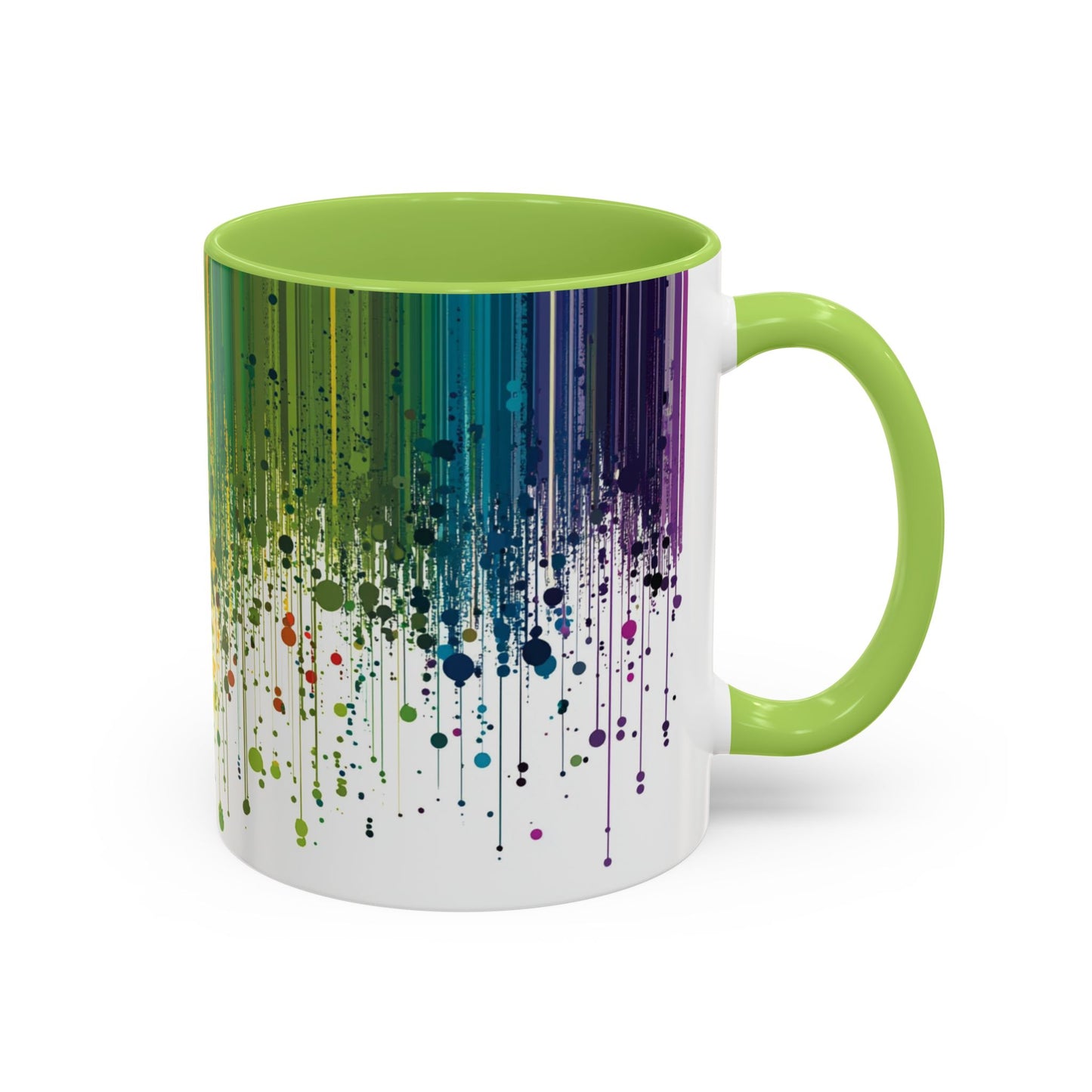 Vibrant Drip Pattern Ceramic Coffee Mug.
