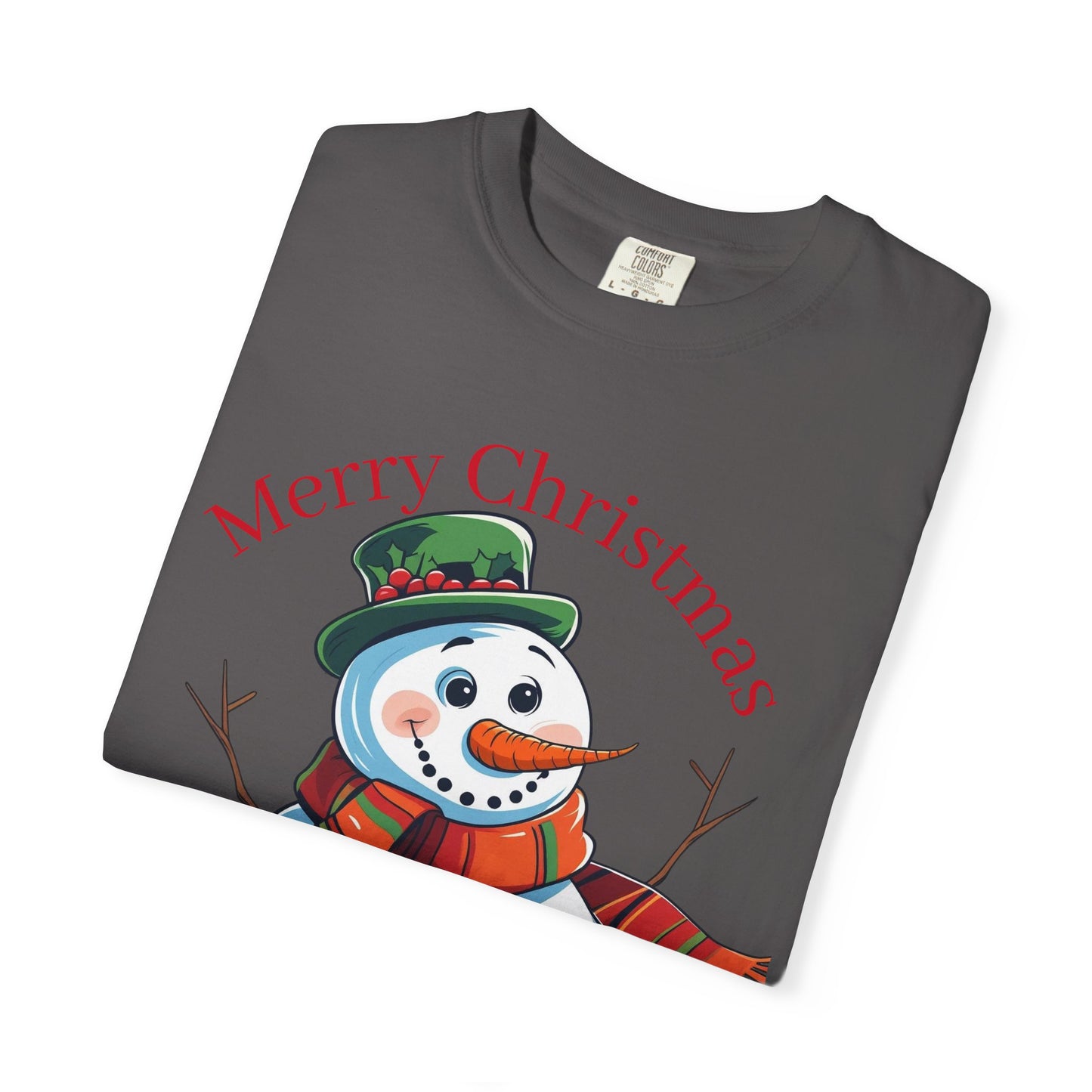 Merry Christmas Snowman T-Shirt, Holiday Gift Shirt, Festive Tee.