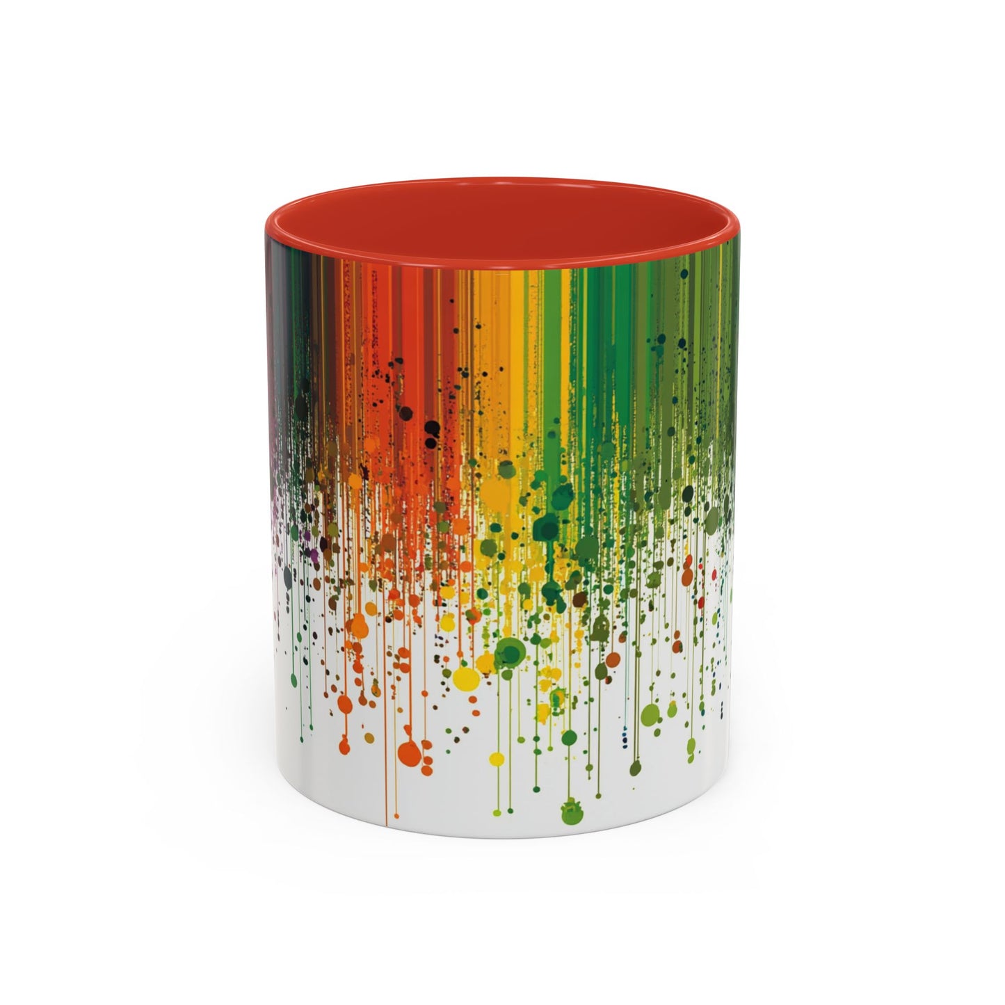 Vibrant Drip Pattern Ceramic Coffee Mug.
