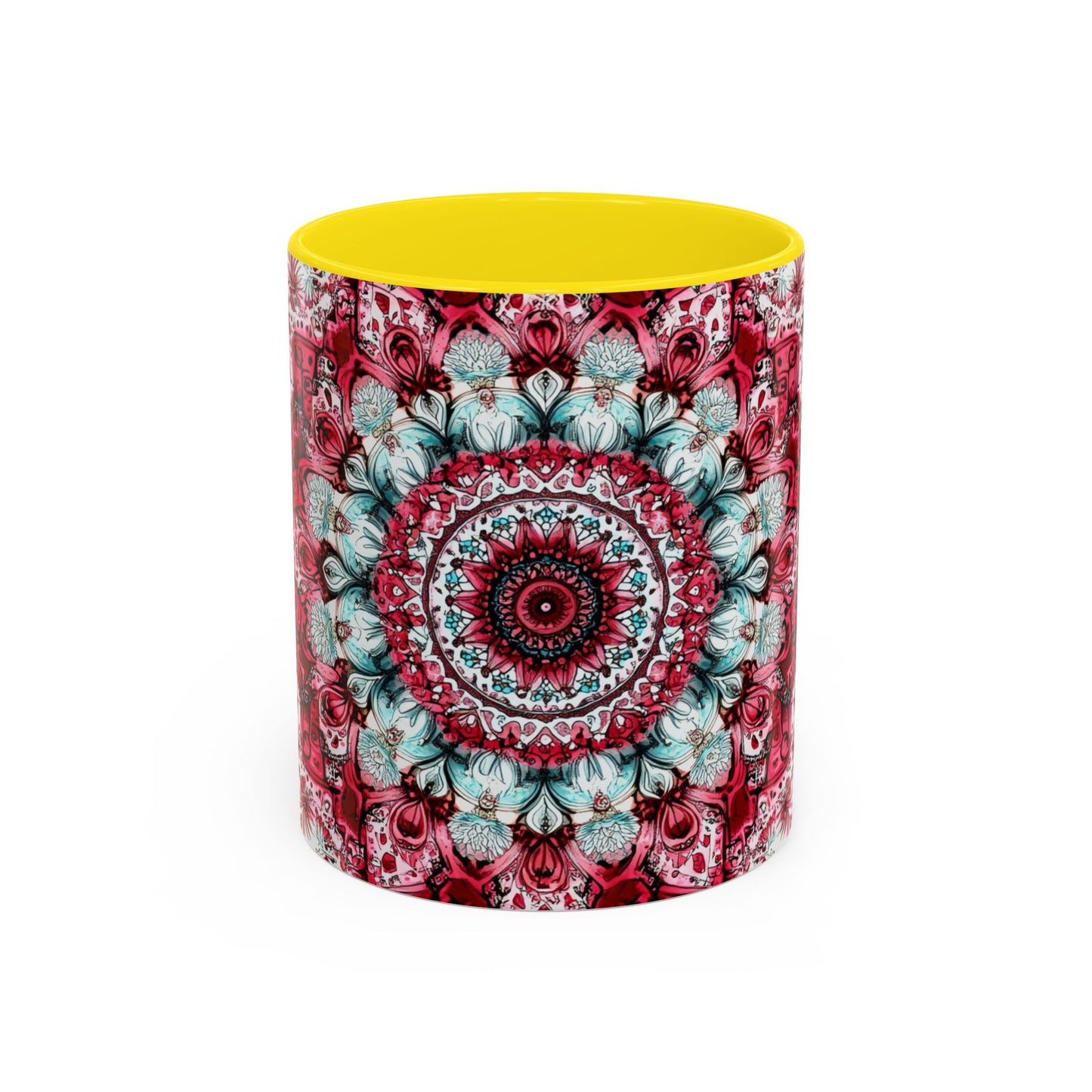Bohemian Mandala Accent Coffee Mug  Artistic Gift for Coffee Lovers.