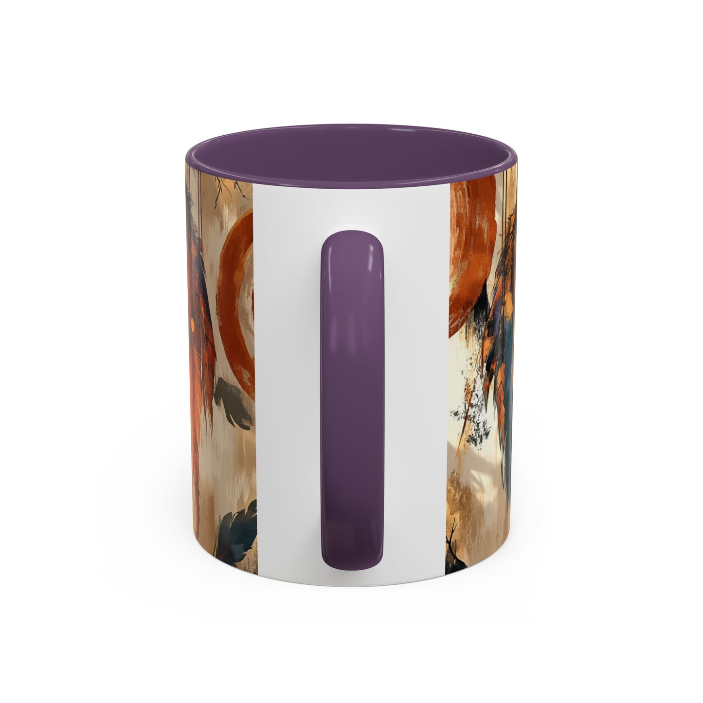 Bohemian Feather Coffee Mug, Dreamy Mug for Coffee Lovers, Unique Gift for Creatives, Boho Kitchen Decor, Holiday Gift