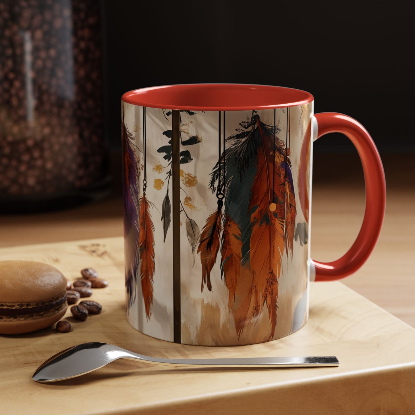 Bohemian Feather Coffee Mug,