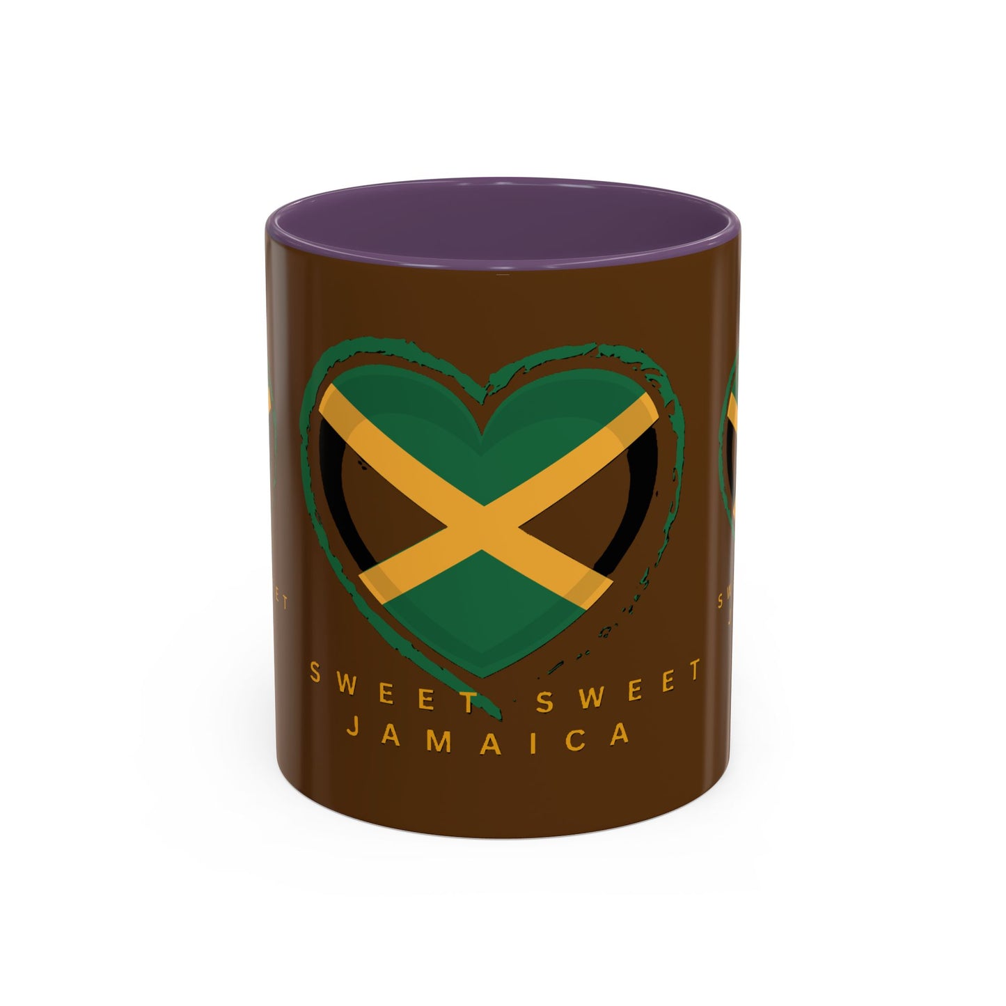 Accent Coffee Mug with Jamaican Heart Design - Perfect for Coffee Lovers, Gift for Travelers, Jamaica Celebration, or Home Decor