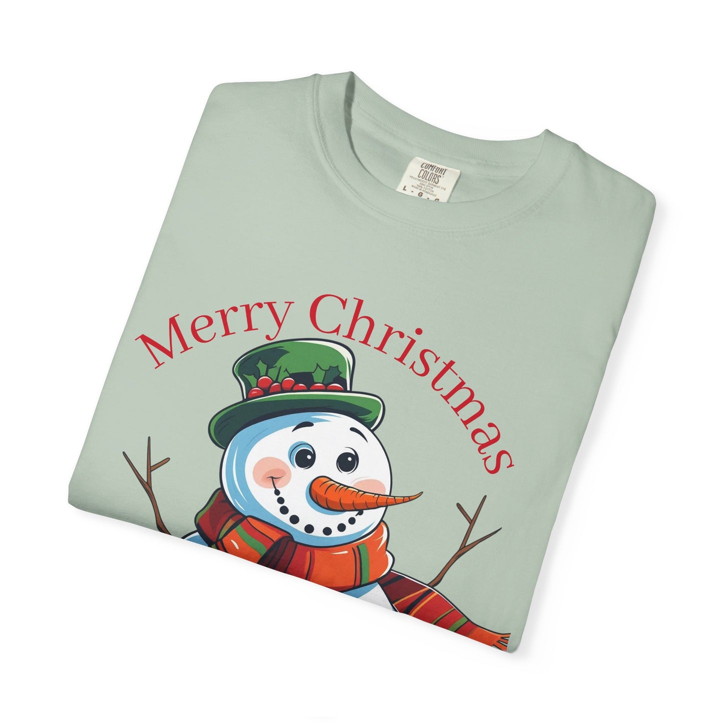 Merry Christmas Snowman T-Shirt, Holiday Gift Shirt, Festive Tee.