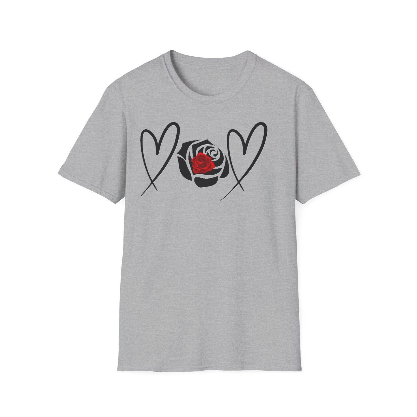 Heart & Rose Graphic Unisex T-Shirt