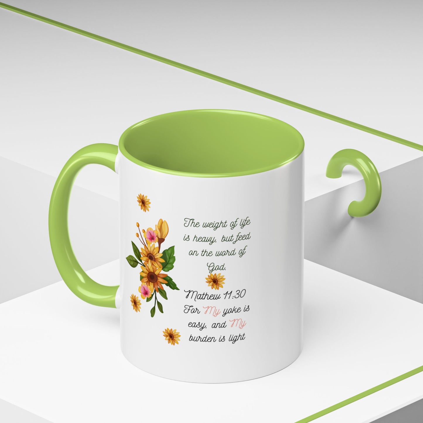 Floral Inspirational Coffee Mug.