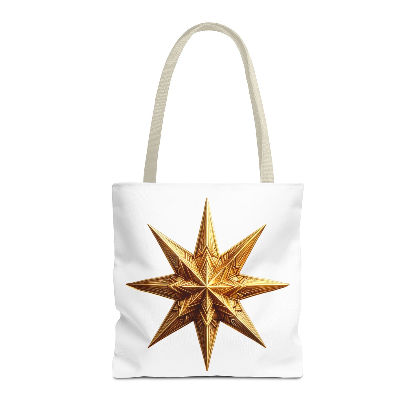 Golden Star Tote Bag, Stylish Reusable Tote, Eco-Friendly Shopping Bag.