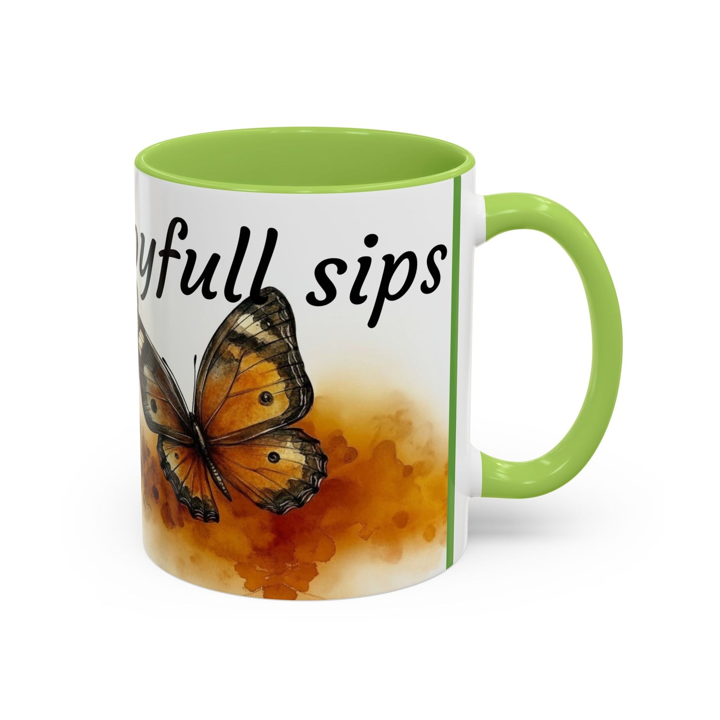 Accent Coffee Mug - Butterfly Design, Cup of Joyful Sips, Gift for Nature Lovers, Coffee Lover's Mug, Unique Home Decor, Inspirational [...]