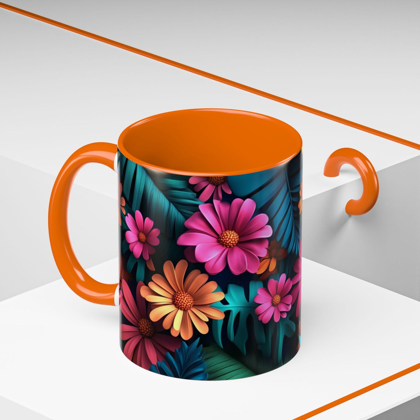 Vibrant Floral Coffee Mug