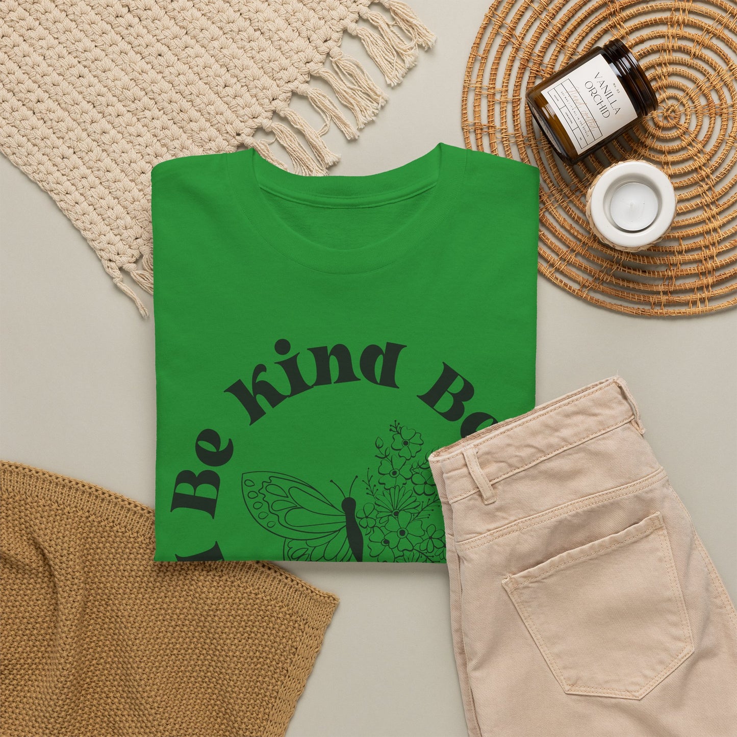 Unisex Heavy Cotton Tee - "Be Kind, Be Brave, Be Bold"