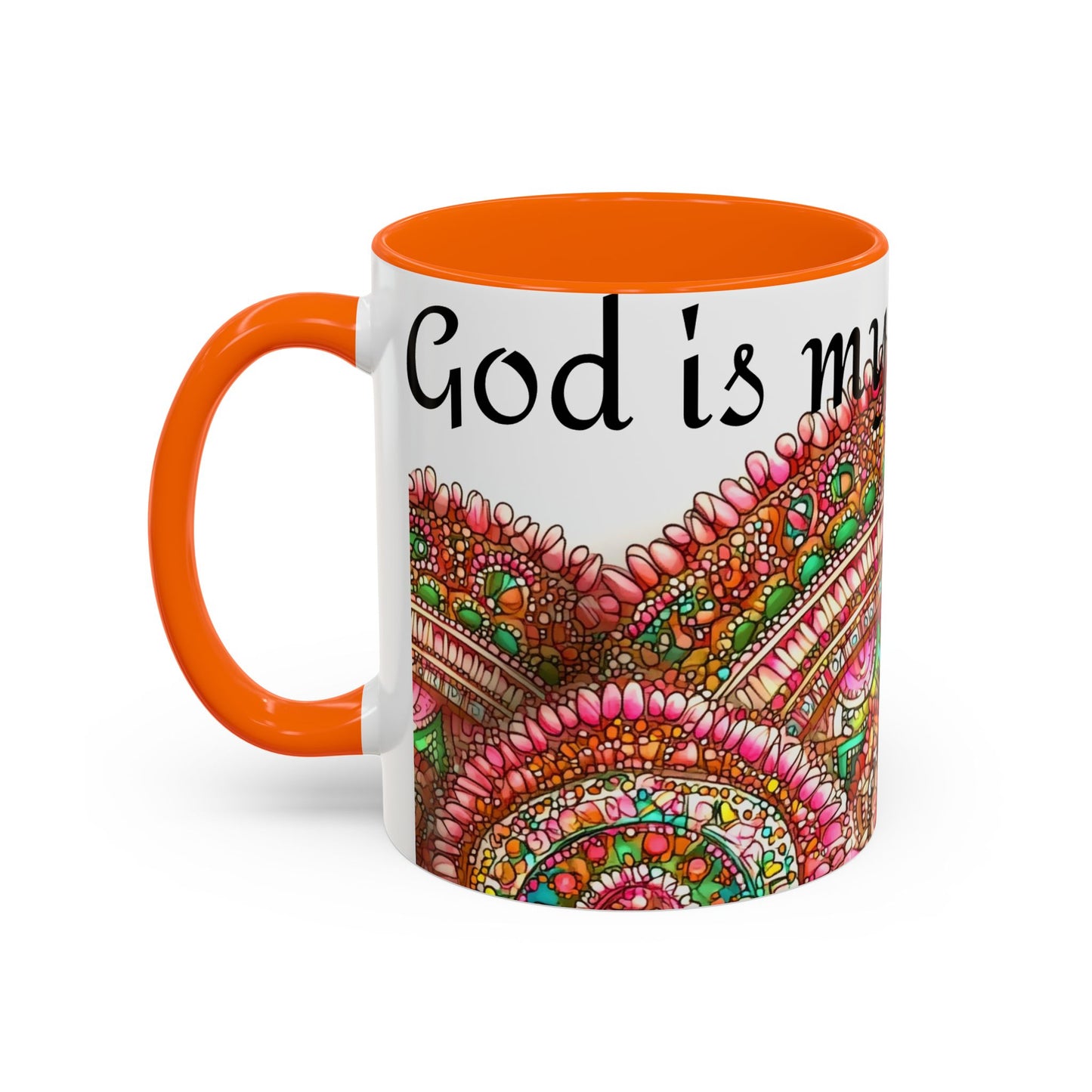 Colorful Spiritual Coffee Mug "God is my Redeemer"