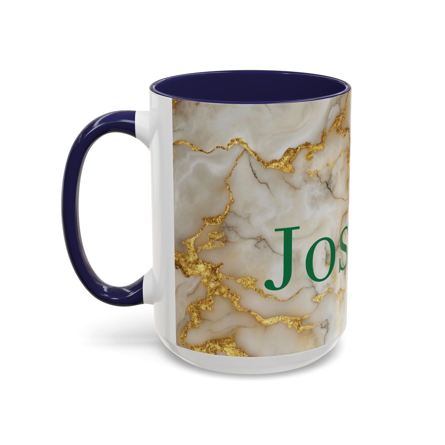 Personalized Marble Accent Coffee Mug.