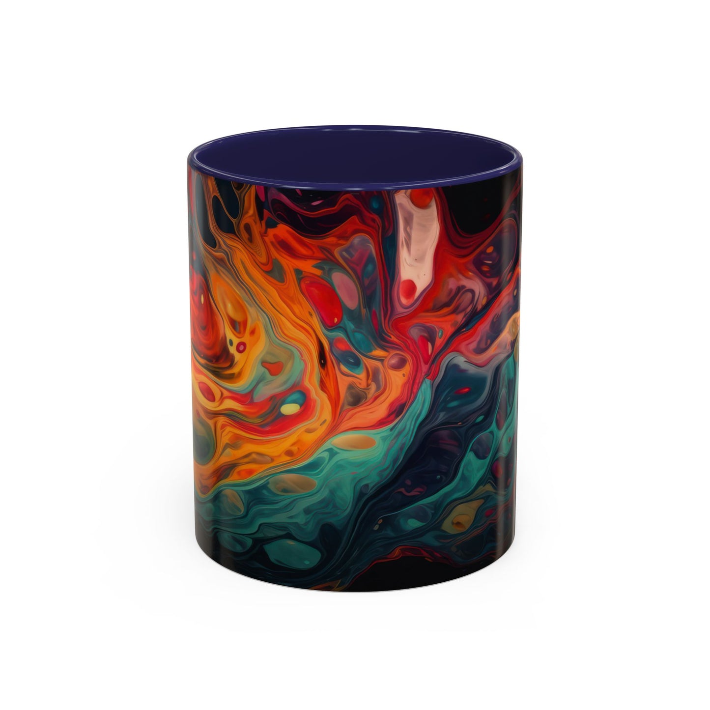 Colorful Abstract Accent Coffee Mug - Unique Art Mug.