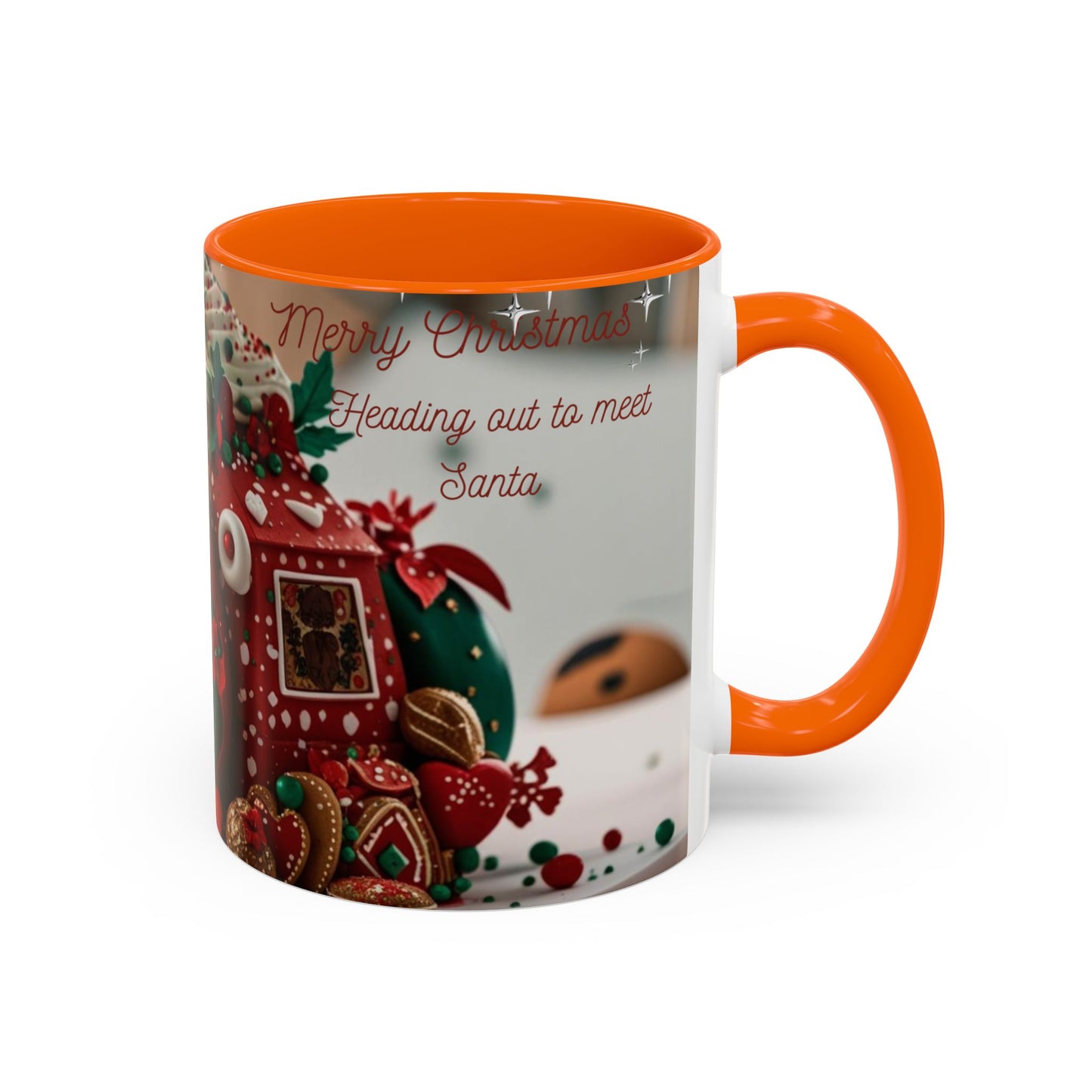 Festive Cat Coffee Mug, Holiday Gift, Christmas Coffee Cup.