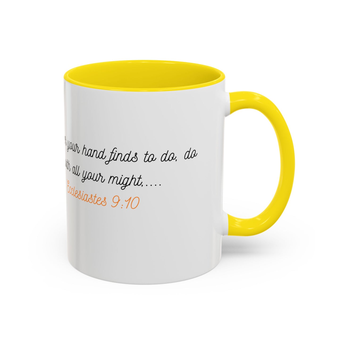Inspirational Accent Mug - Butterfly Design, with Motivational words.